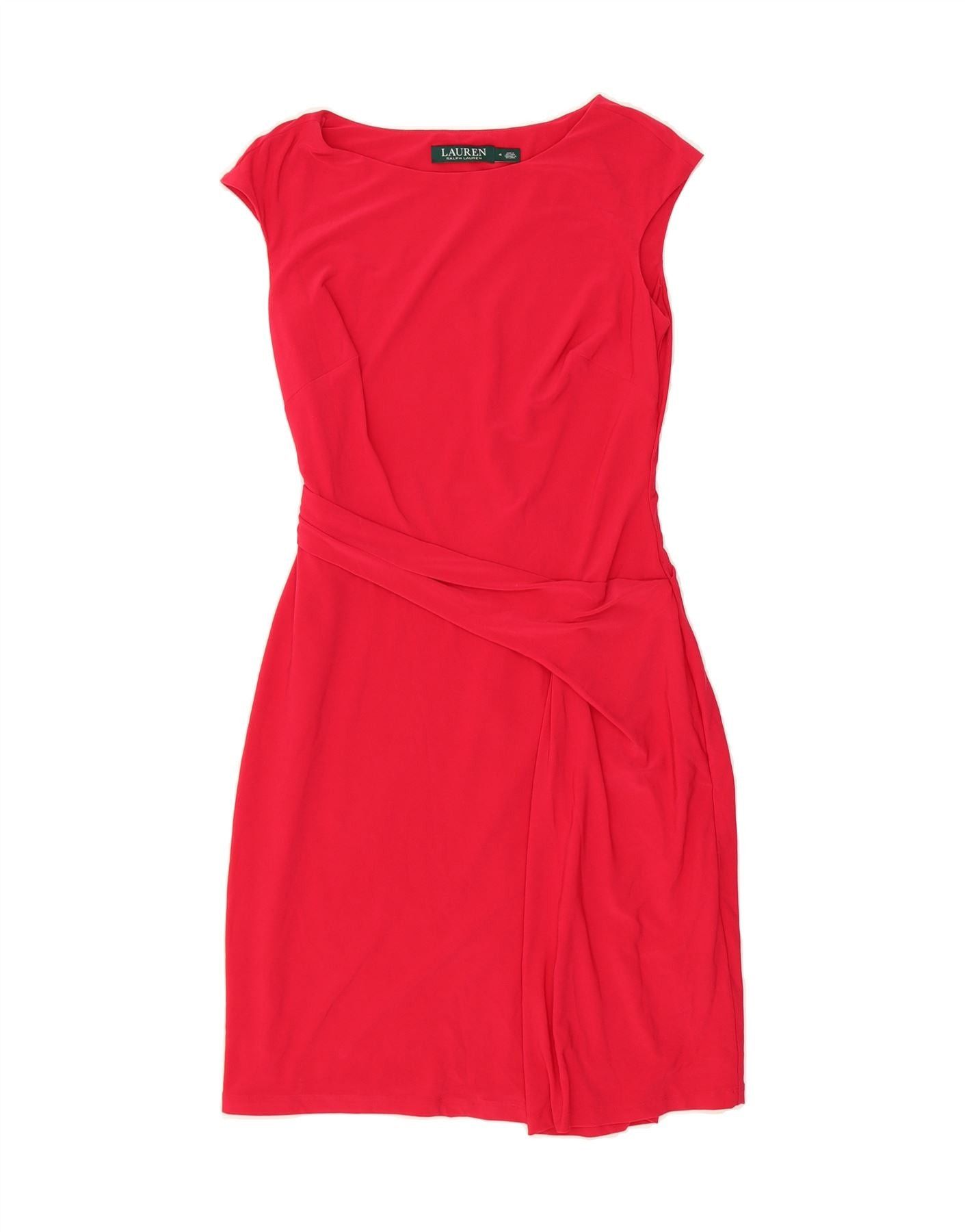 Ralph Lauren Womens Sleeveless Bodycon Dress US 4 Small Red Polyester Size XS / US 0-2 / IT 36-38 - 1 Thumbnail