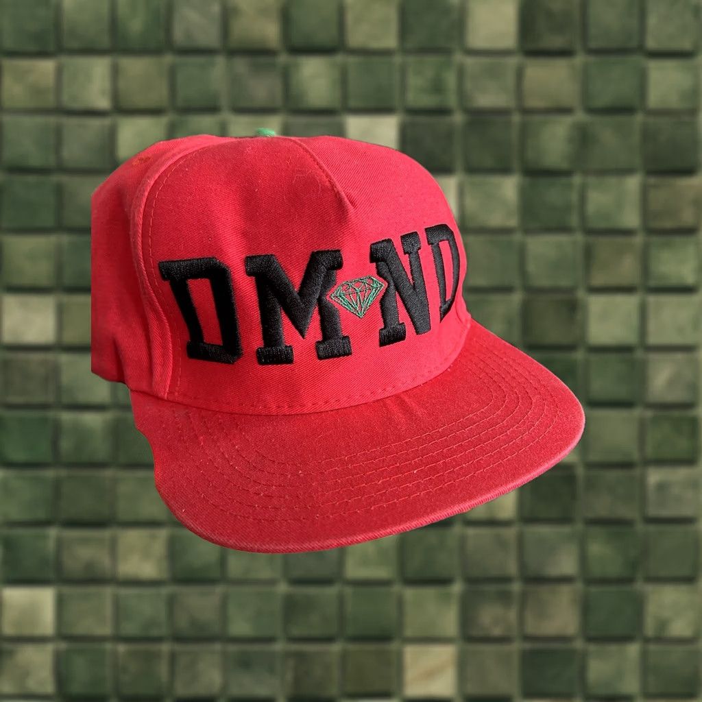 Diamond Supply Co. Diamond Supply Co. Hat Cap Red DMND Embroidered Logo SnapBack Skate Streetwear Mens Size ONE SIZE - 1 Thumbnail