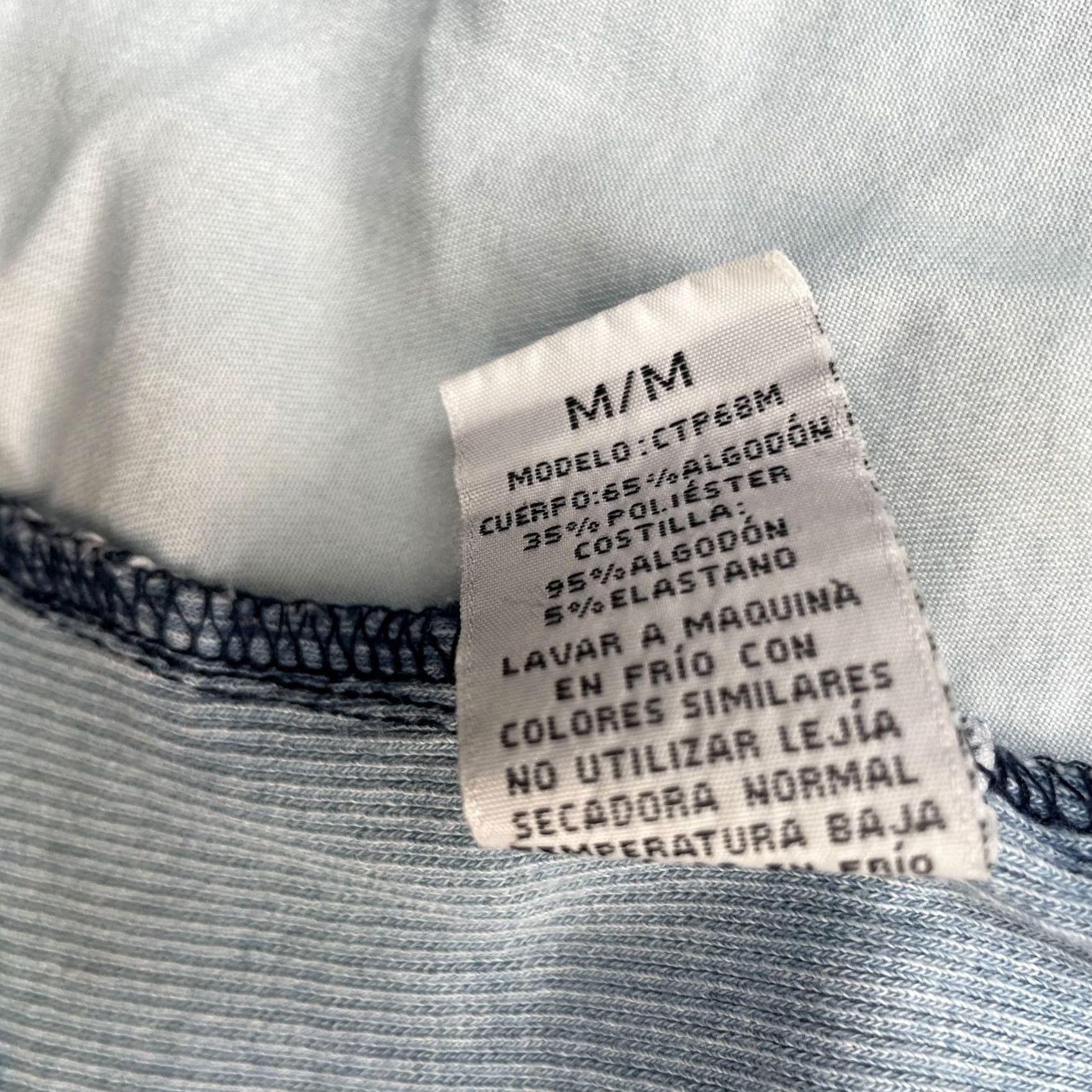 Denime Cavalini Shirt Womens Medium Blue Denim Cotton Sleeveless Western Button Up Size M / US 6-8 / IT 42-44 - 4 Thumbnail