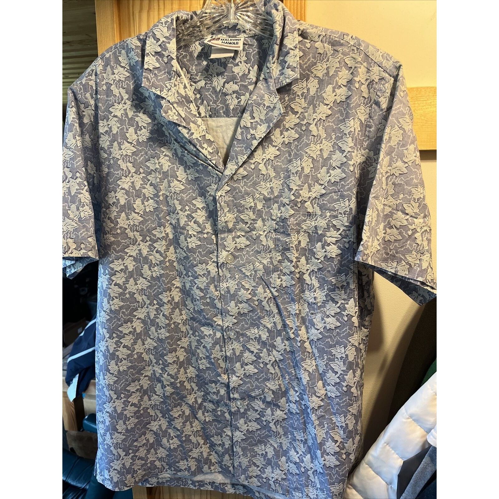Other Malihini VTG Men’s L Blue Gray Floral Cotton Hawaiian Shirt Size US L / EU 52-54 / 3 - 2 Thumbnail