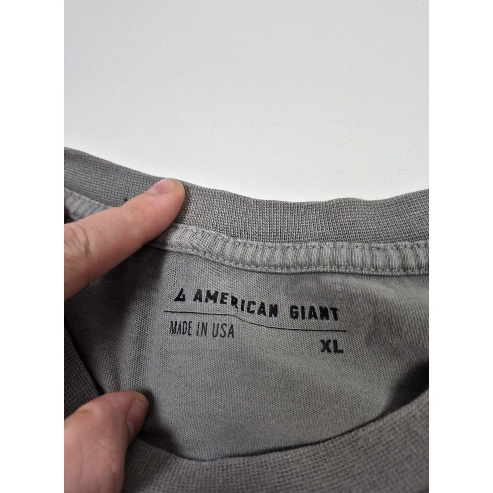Vintage American Giant Shirt Mens XL Gray Short Sleeve Crewneck Tee Made USA Tagless Size US XL / EU 56 / 4 - 3 Thumbnail