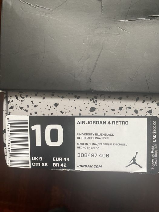 travis scott jordan 4 size 10