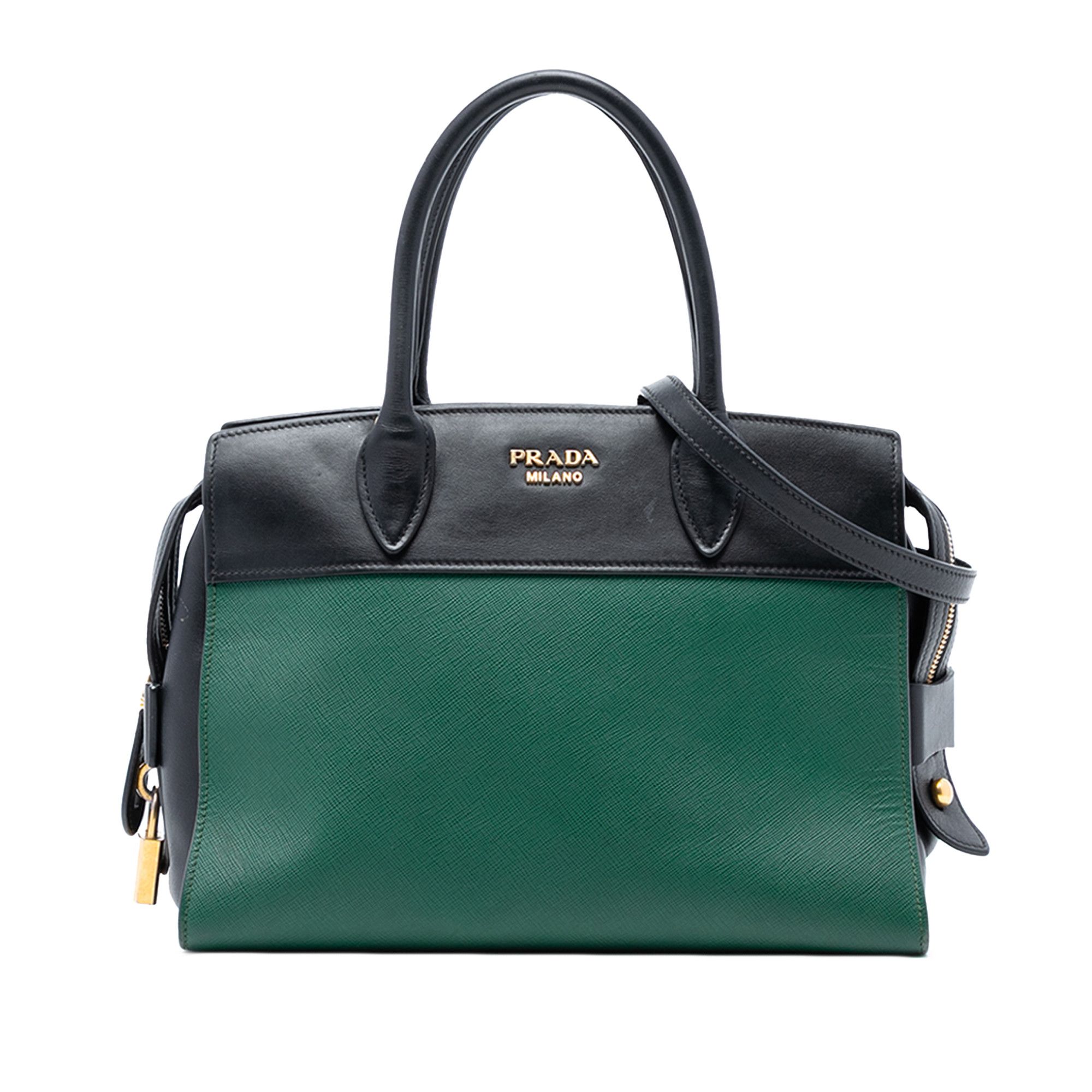 Prada Prada Saffiano and City Calf Esplanade Satchel Size ONE SIZE - 1 Thumbnail