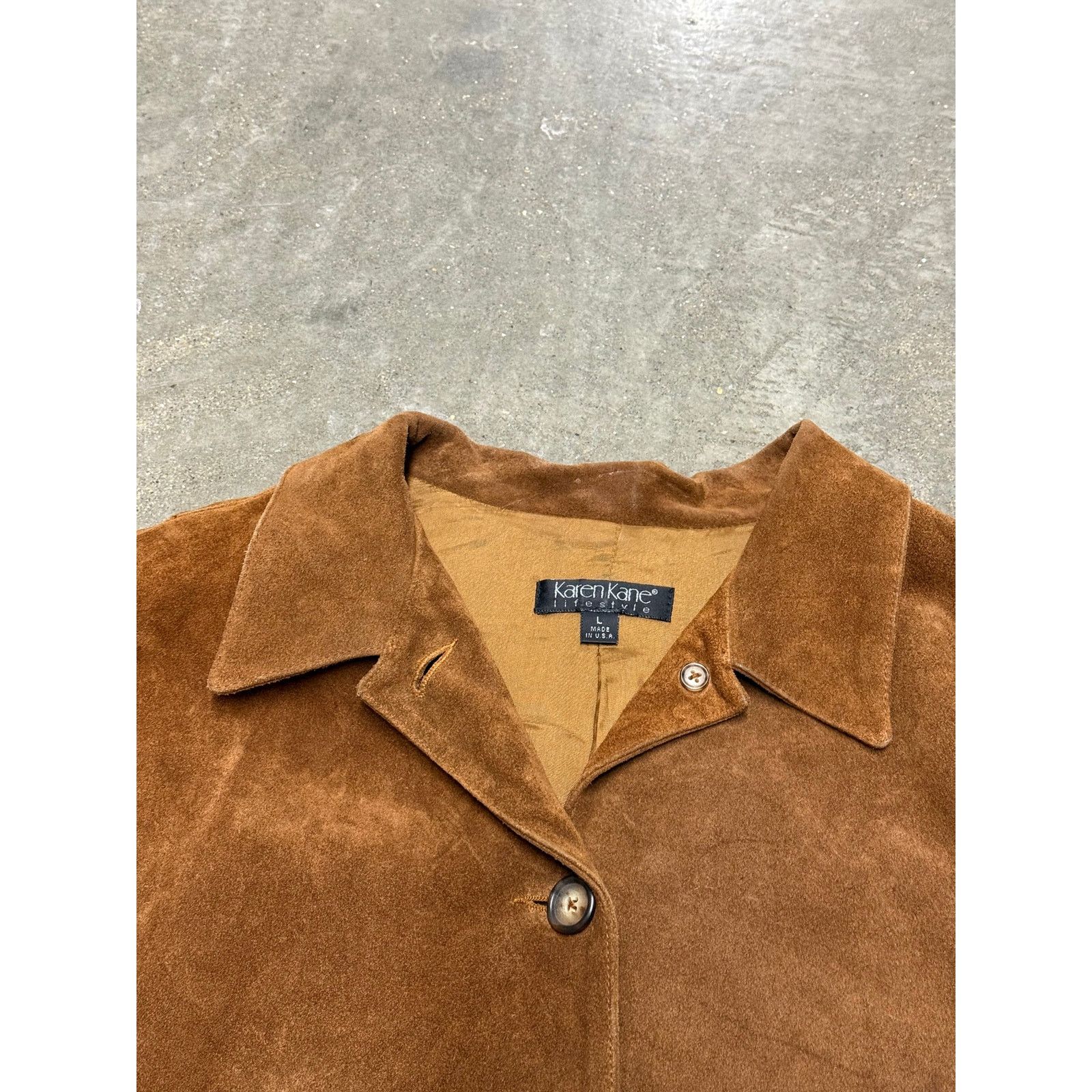 Vintage Vintage Y2K 90's Suede Button Up Jacket Size US L / EU 52-54 / 3 - 3 Thumbnail