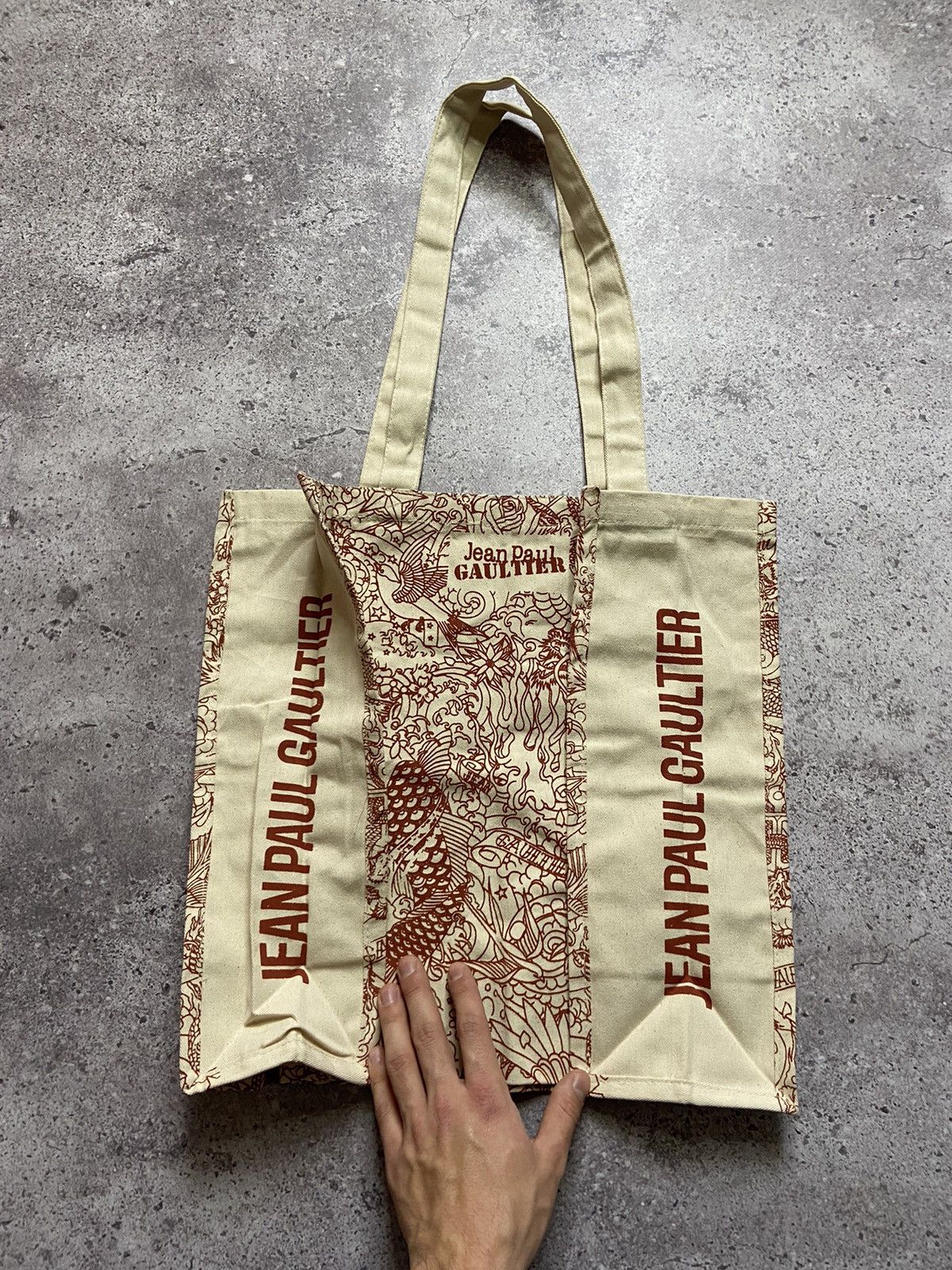 Jean Paul Gaultier Jean Paul Gaultier Dragon Print Tote Shopper Bag Size ONE SIZE - 3 Thumbnail