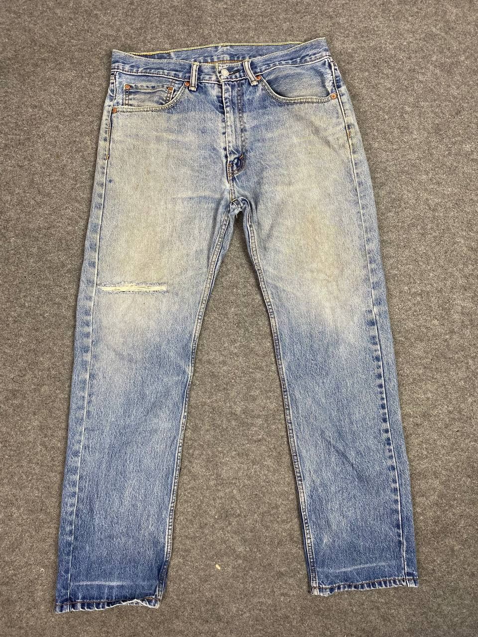 Levi's levis 505 relaxed fit distressed denim nice design Size US 36 / EU 52 - 9 Thumbnail