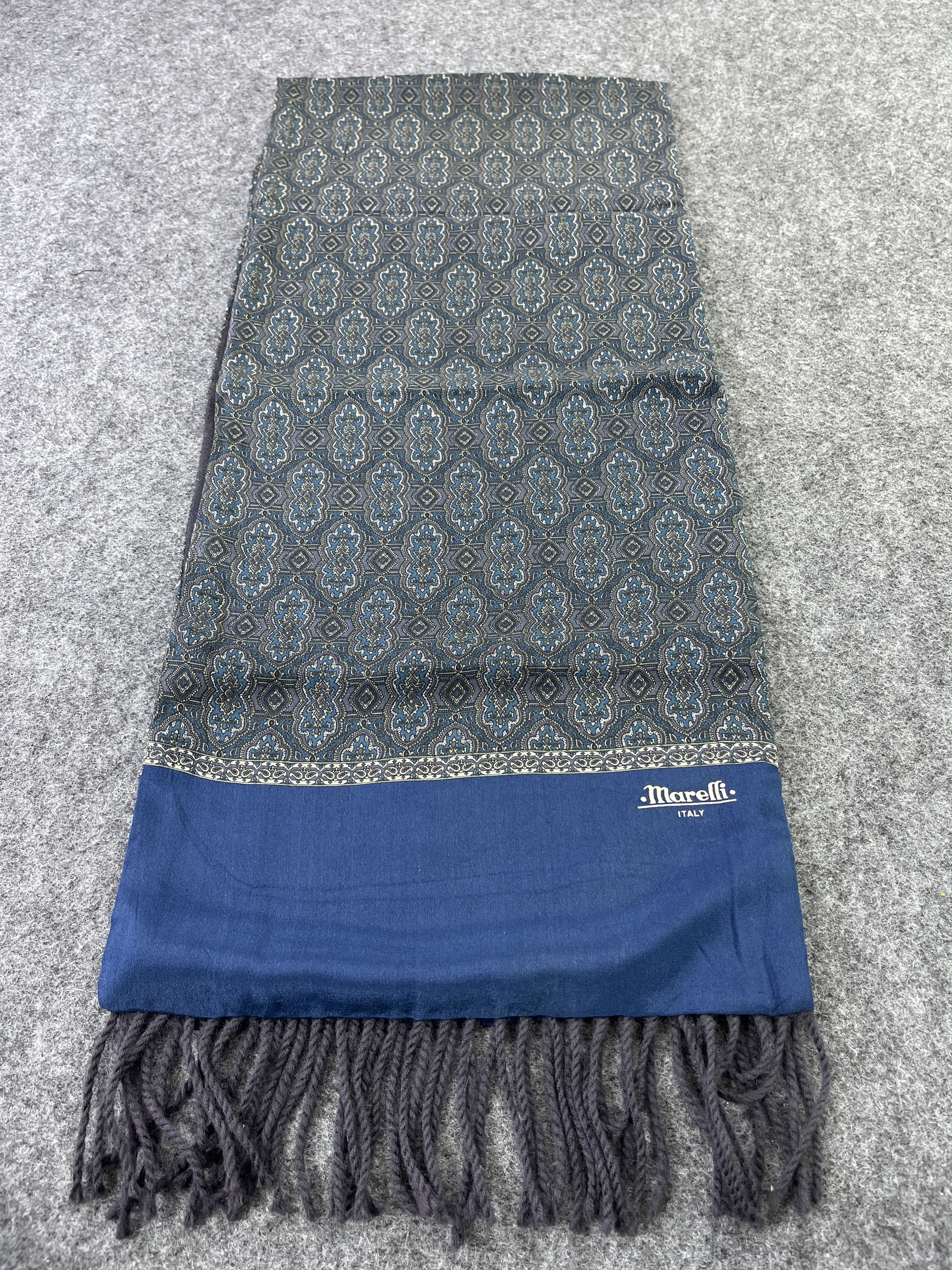 Vintage Marelli Silk Scarf Paisley Scarf / Muffler / Neckwear - T349 Size ONE SIZE - 1 Thumbnail