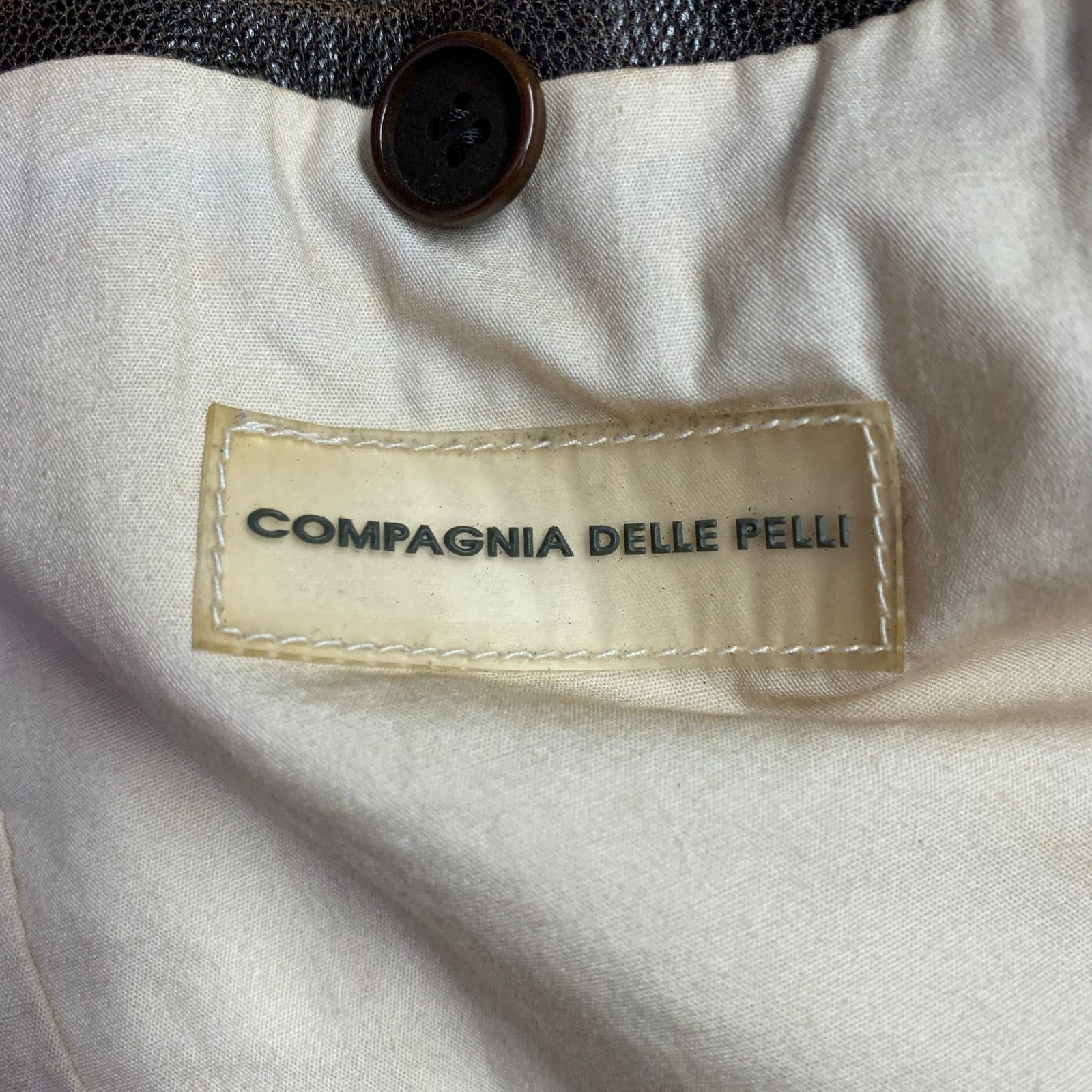 Other COMPAGNIA DELLE PELLI M Brown Leather Zip Up Racer Jacket Size US M / EU 48-50 / 2 - 6 Thumbnail