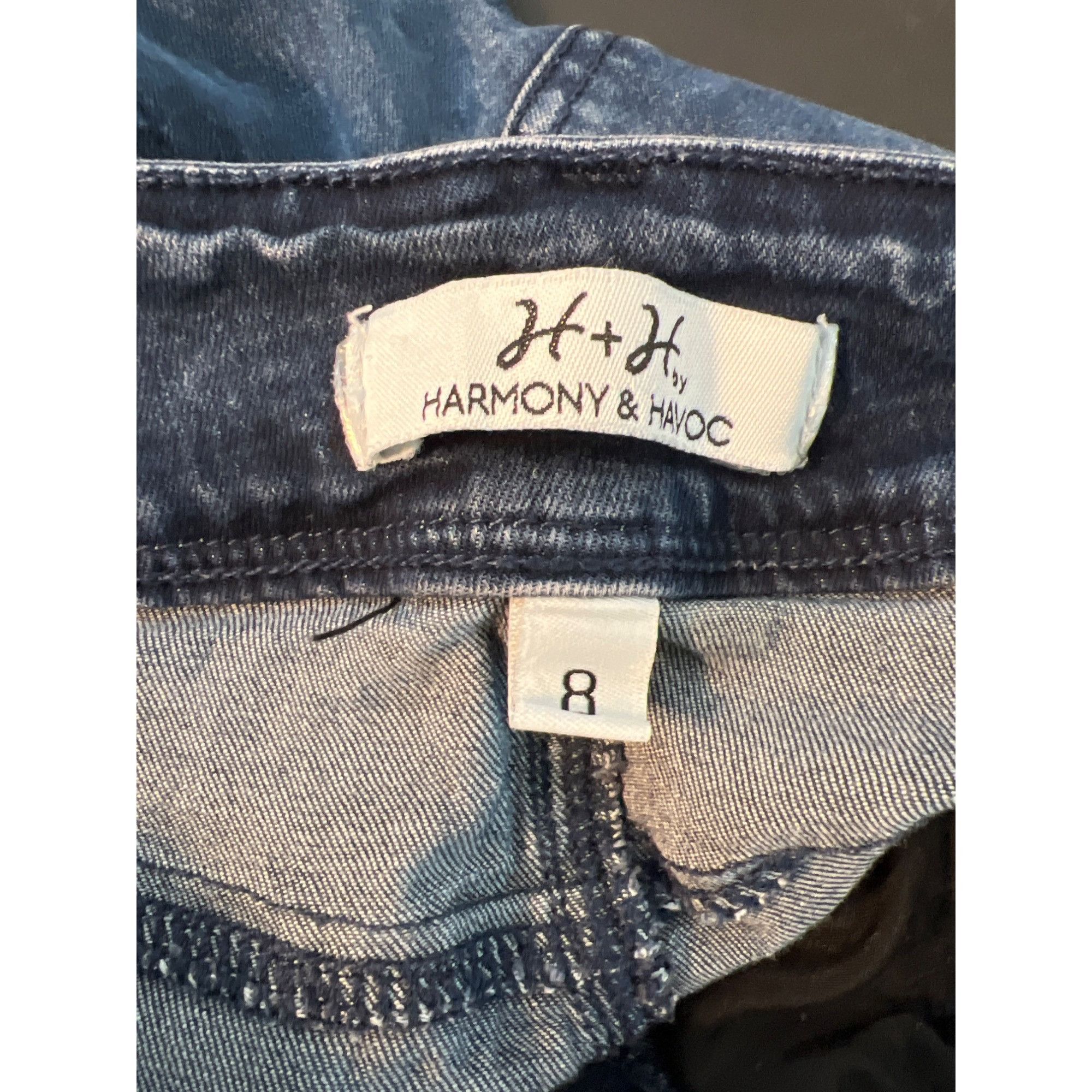 Other H & H Harmony Havoc Blue Denim Stretch Capri Jeans Ankle Cuf Size 30" / US 8 / IT 44 - 5 Thumbnail