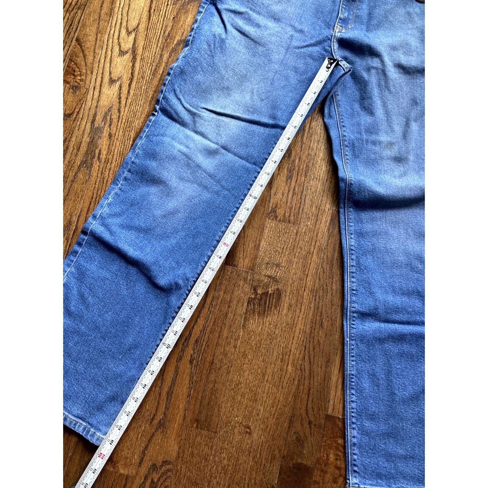 Mott & Bow Mott & Bow Jeans Mens 38x30 Denim Blue Cotton Blend Stretch Straight Inseam 32 Bow Accents Regular Waist 38 Size US 38 / EU 54 - 4 Thumbnail
