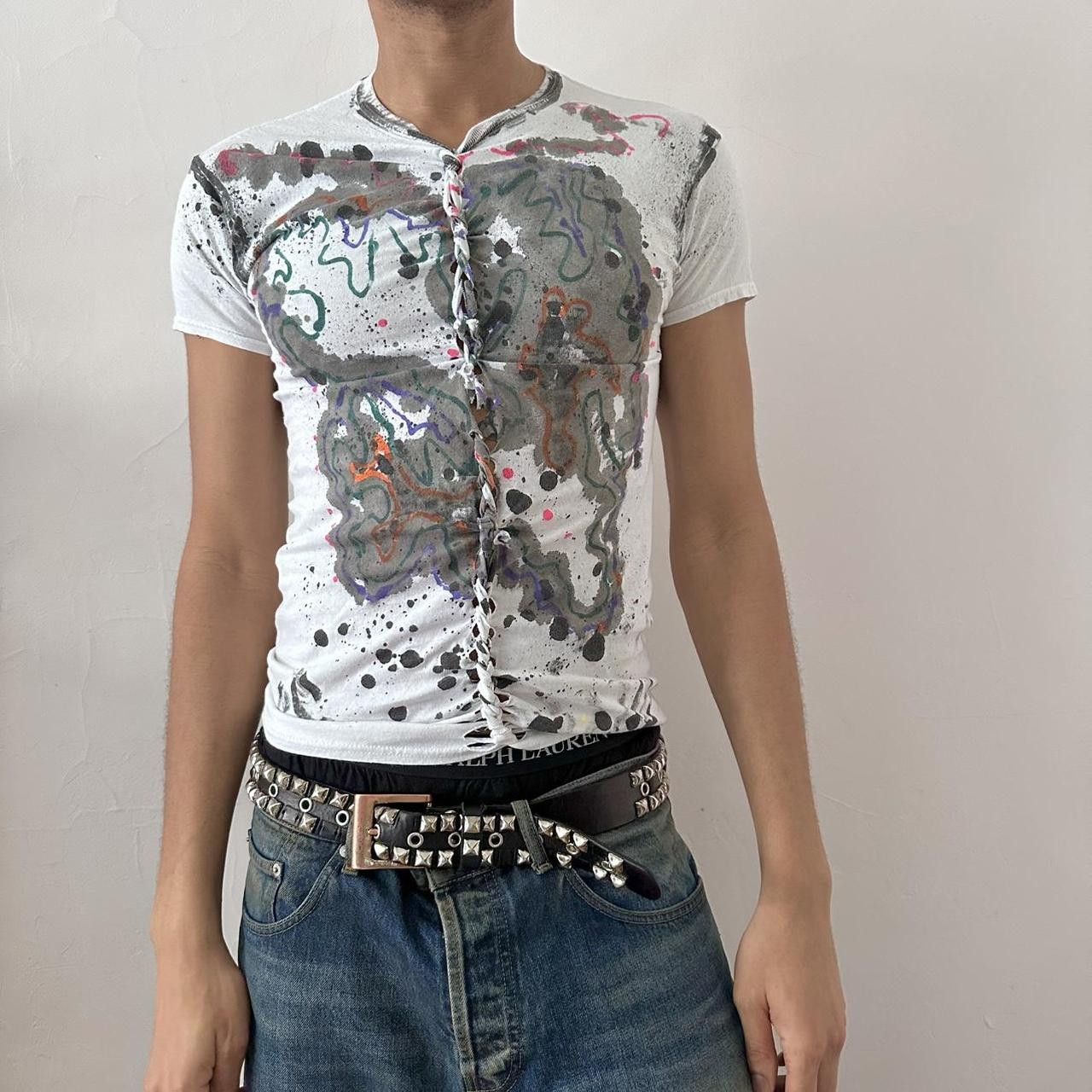 Hanes ASTROBOI* 'Multicolor' White Braided Graphic T-shirt -Medium Size US M / EU 48-50 / 2 - 6 Thumbnail