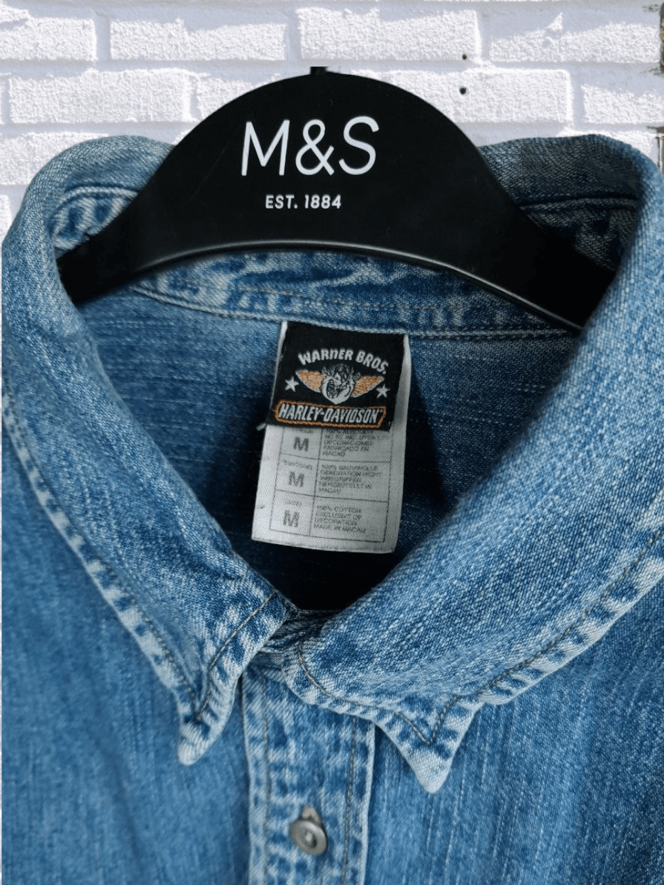 Disney Harley Davidson Jeans Denim Long Sleeve Shirt Jacket Vintage Size US M / EU 48-50 / 2 - 4 Thumbnail