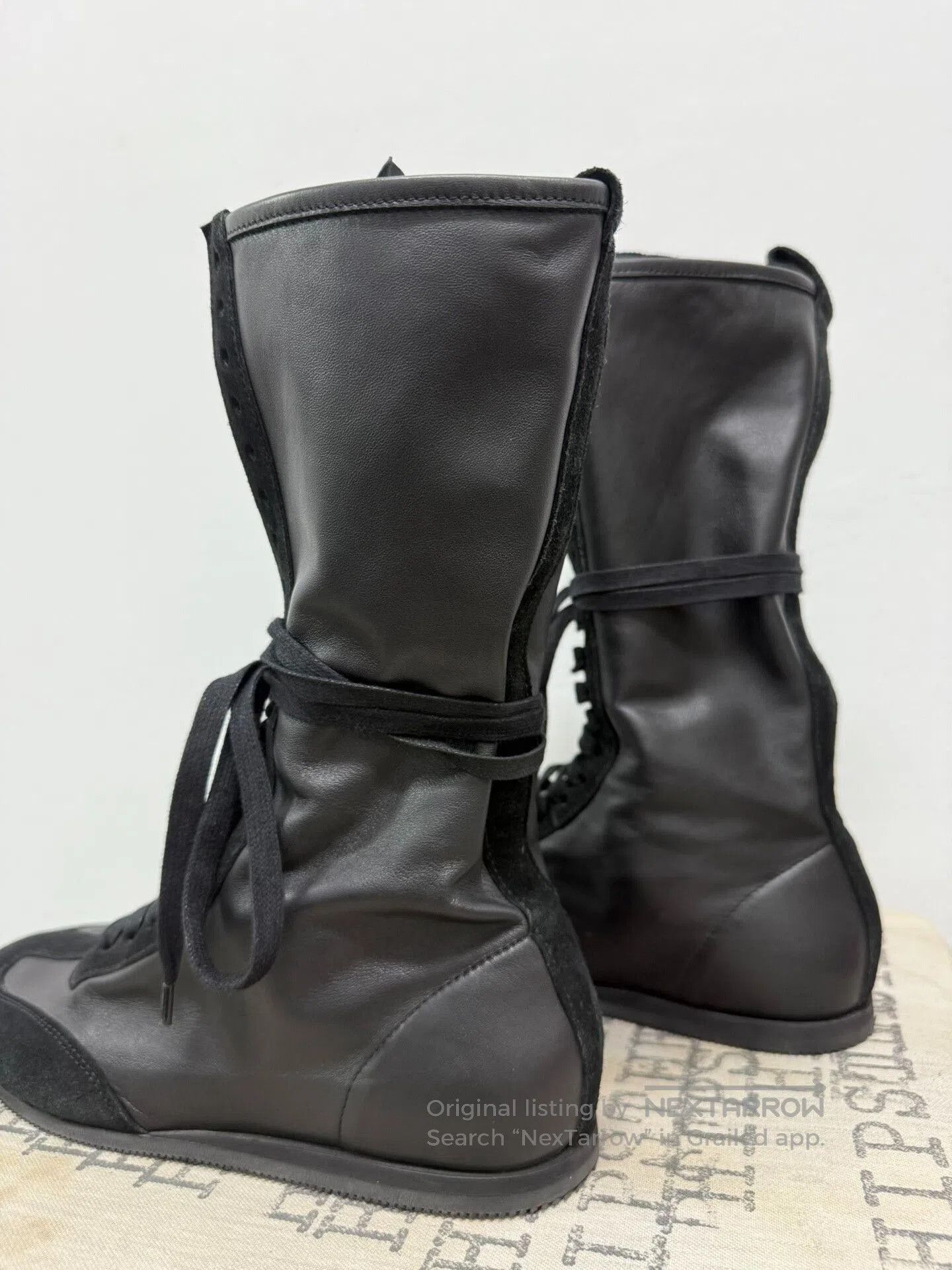 Ann Demeulemeester ann demeulemeester black leather high. Size US 6.5 / EU 39-40 - 8 Thumbnail