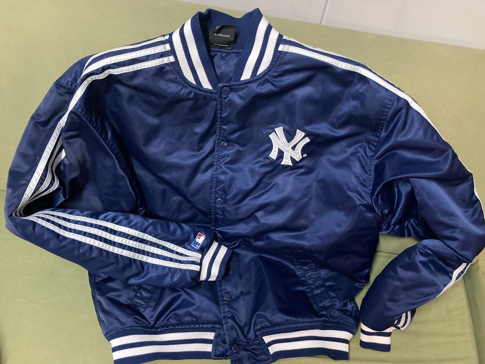 Adidas New York Yankees Vintage New York Yankees Adidas starter Varsity Satin Bomber Jacket Grailed