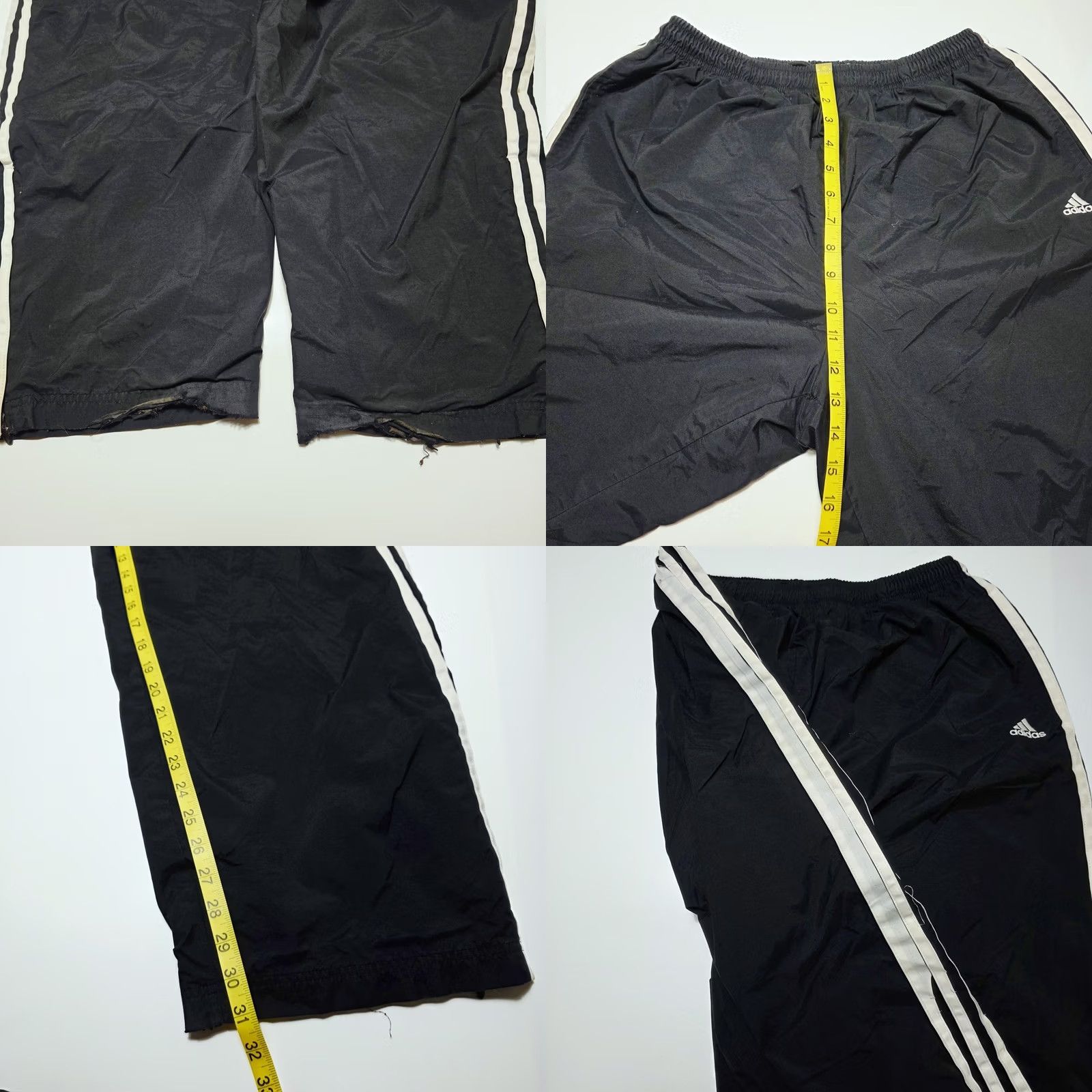 Adidas VINTAGE Adidas Track Pants Men’s XL Lined Windbreaker Black Striped Y2k Sports 90s Athleisure Track Pants Mens XL Black Pants Men’s XL Size US 36 / EU 52 - 7 Thumbnail