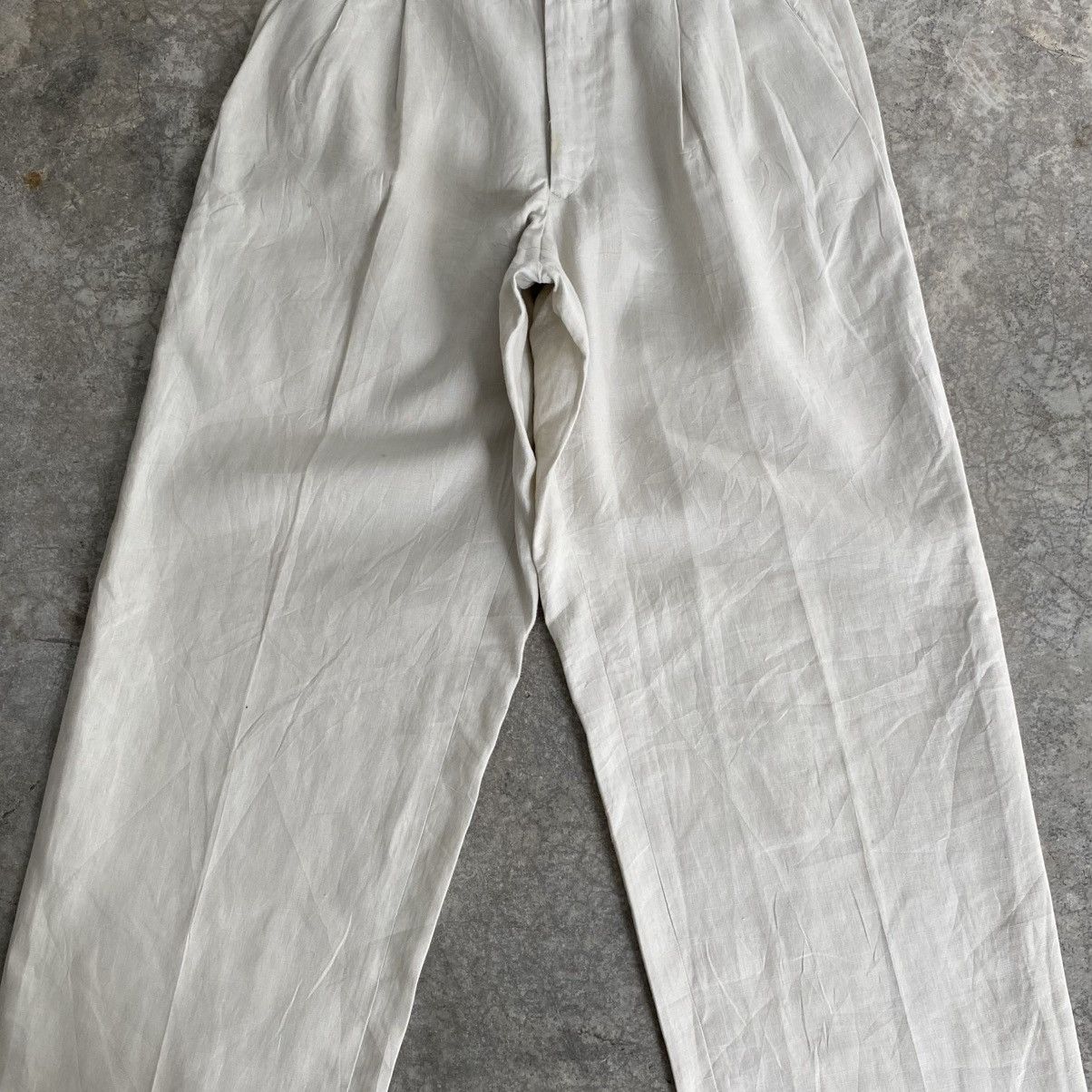 Issey Miyake 1980’s Issey Miyake Linen Pleated Baggy Trouser Pants Size US 28 / EU 44 - 6 Thumbnail