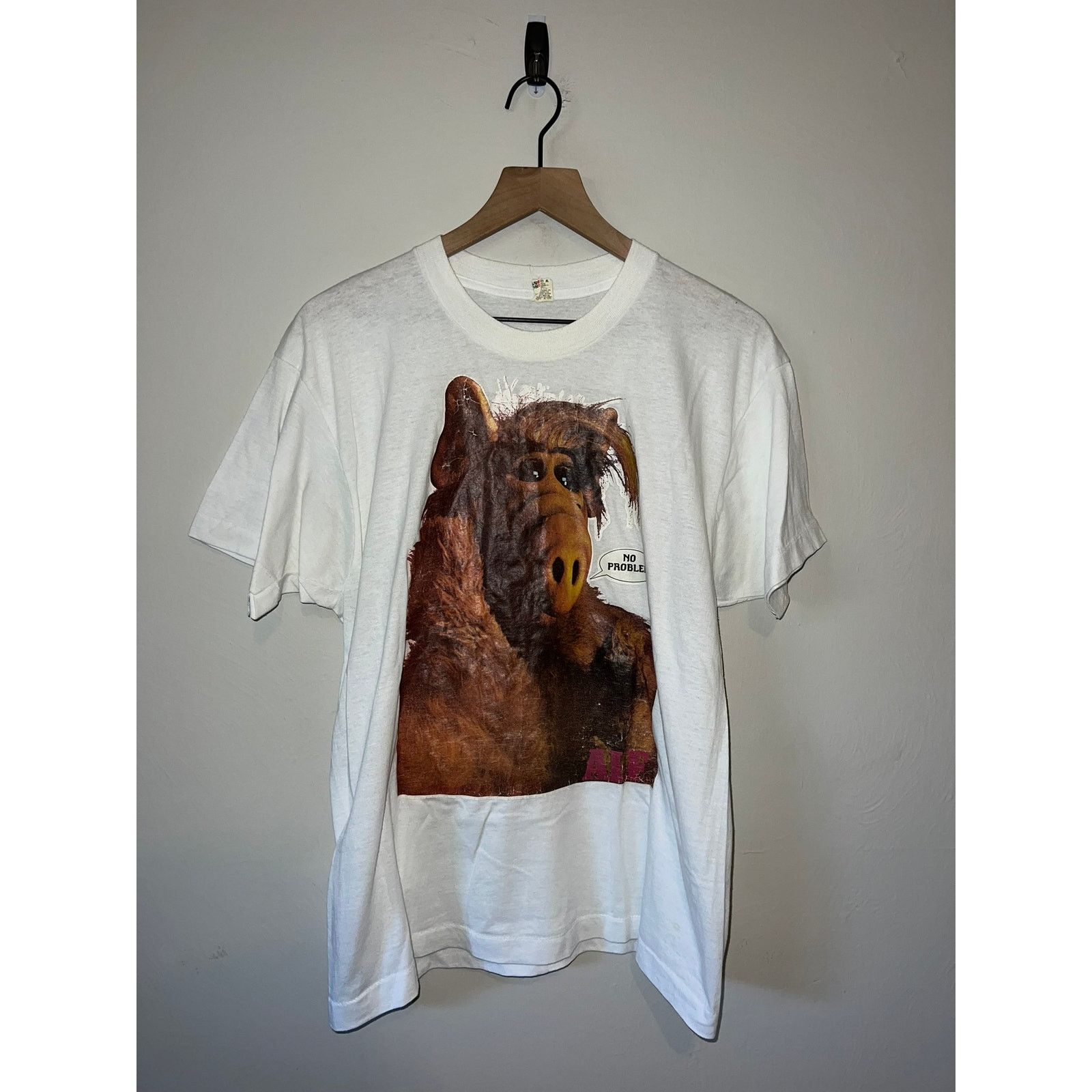 Other 1980s Vintage Alf No Problem TV Series White Shirt VTG 80s L Size US L / EU 52-54 / 3 - 1 Thumbnail