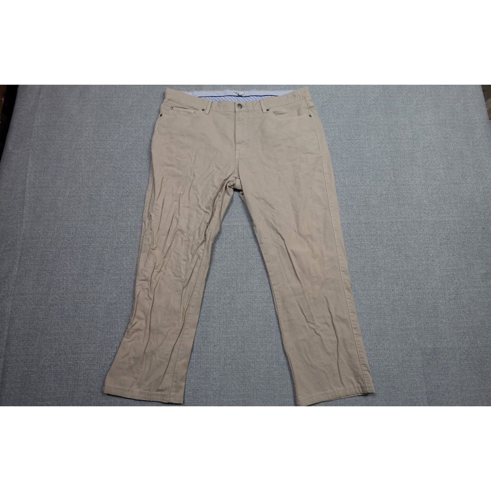Peter Millar Peter Millar Crown Vintage Canvas Pants Mens 38x28 Beige Tan Performance Chino Stretch Casual Slacks Navy? Size US 38 / EU 54 - 2 Thumbnail