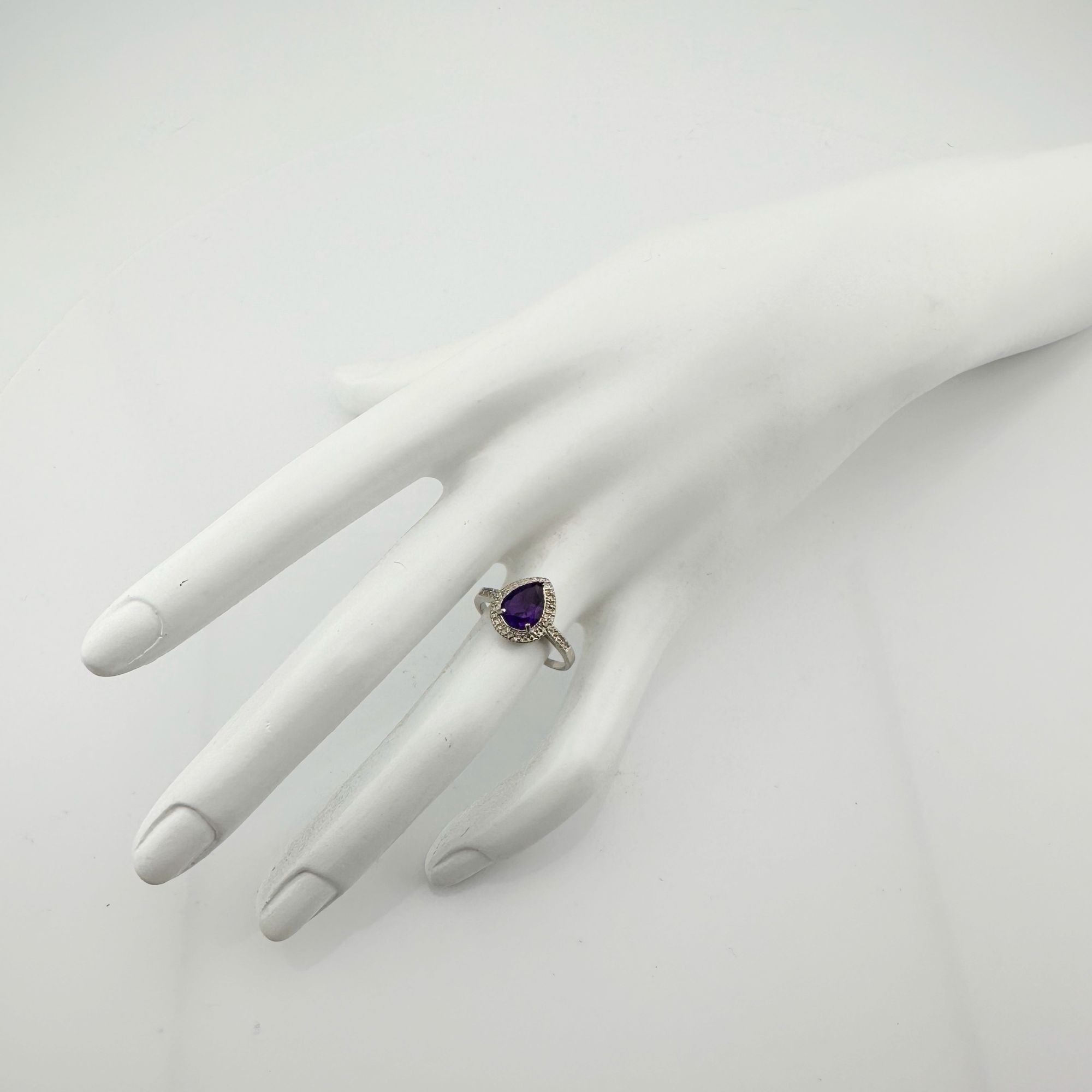 2.24 Carat Natural Amethyst Ring Size 8.25 - Sterling SIlver