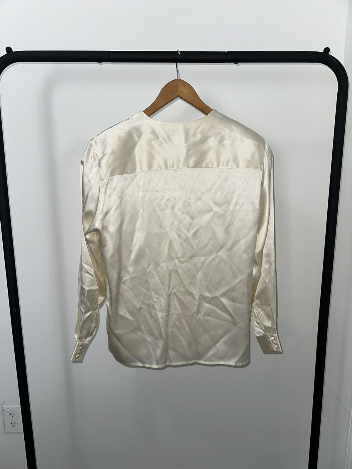 Jones New York Vintage Rare 80s Silk Cream blouse Silk Jones New York Size L / US 10 / IT 46 - 5 Thumbnail