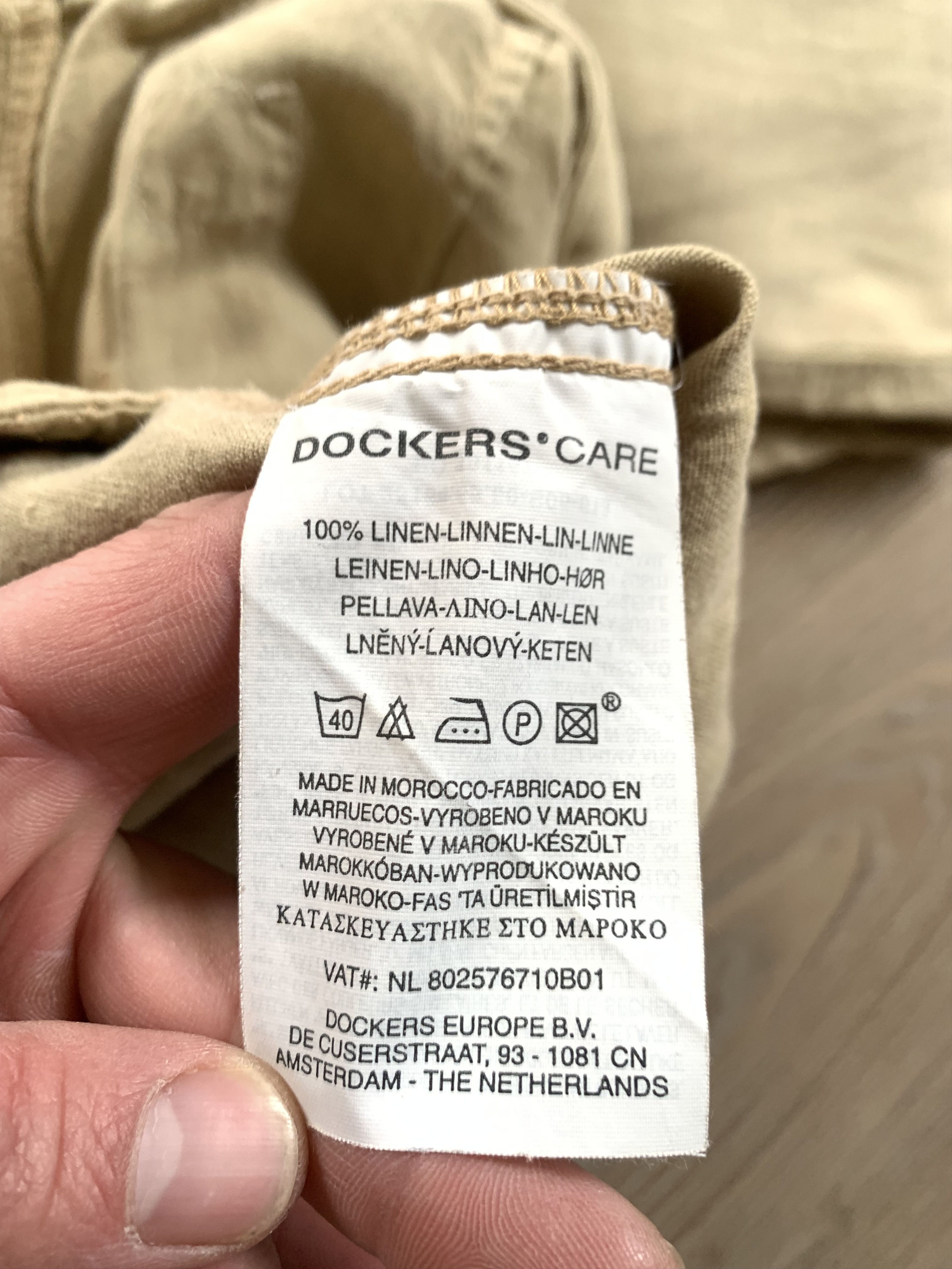 Dockers Mens Docker Beige Linen Pants Trousers Size US 32 / EU 48 - 11 Thumbnail