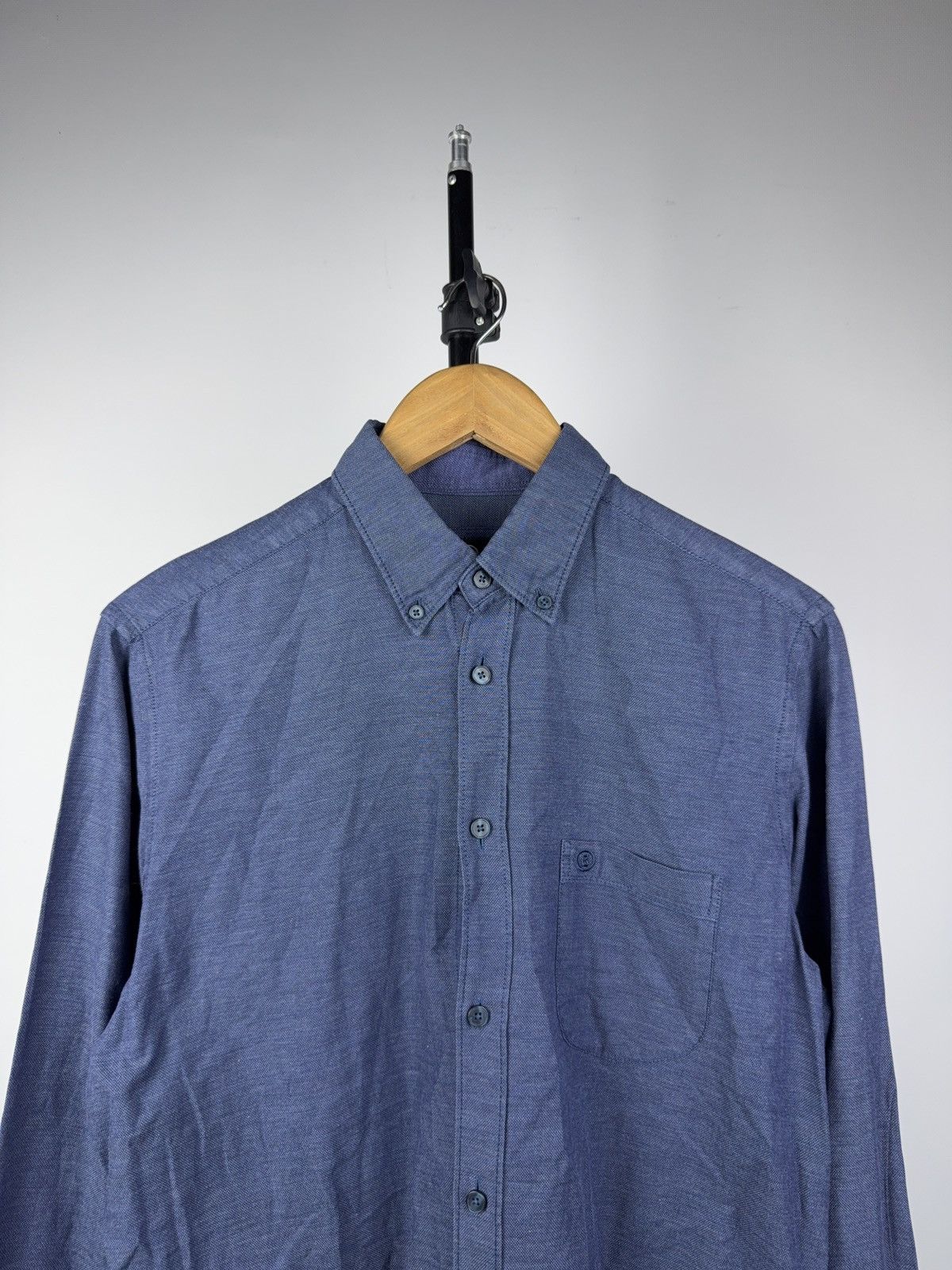 Bogner Luxury Bogner Blue Cotton Shirt Tessitura Monti Fabric 39 M Size US M / EU 48-50 / 2 - 2 Thumbnail