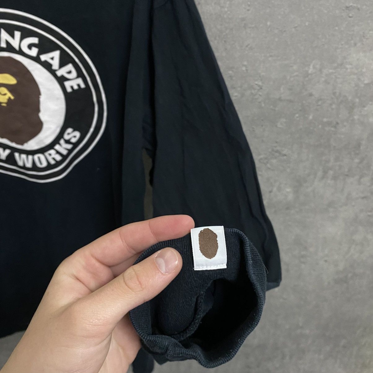 Bape A Bathing Ape Bape Long Sleeve Big Logo Shirt Size US L / EU 52-54 / 3 - 7 Thumbnail
