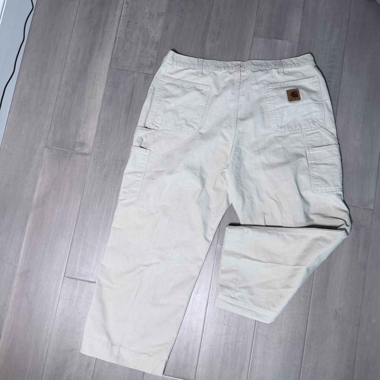 Carhartt Carhartt Men's Light Beige Cotton Work Pants Size 40x30 Size US 40 / EU 56 - 5 Thumbnail