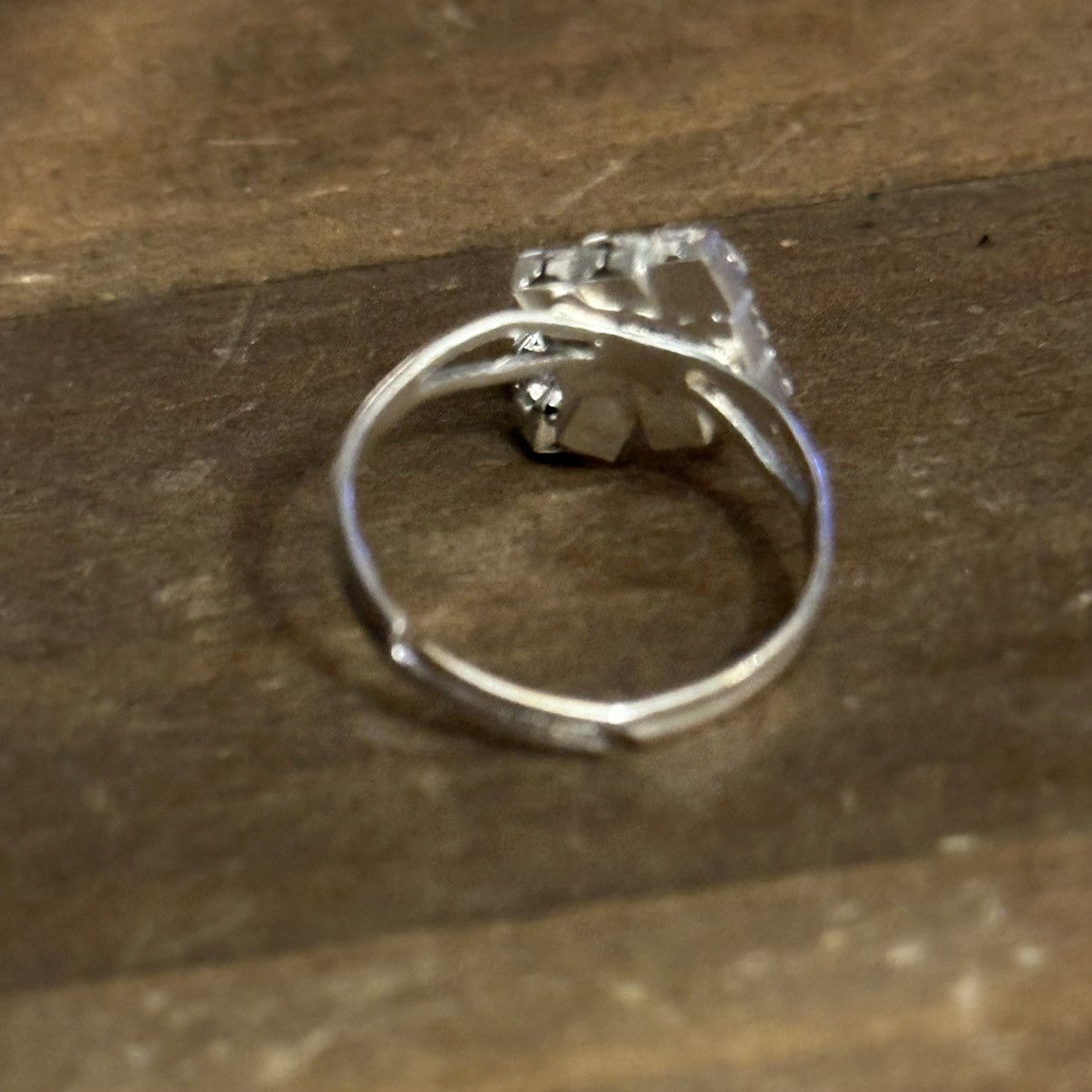 Vintage vintage rhinestone kite ring Size ONE SIZE - 5 Thumbnail