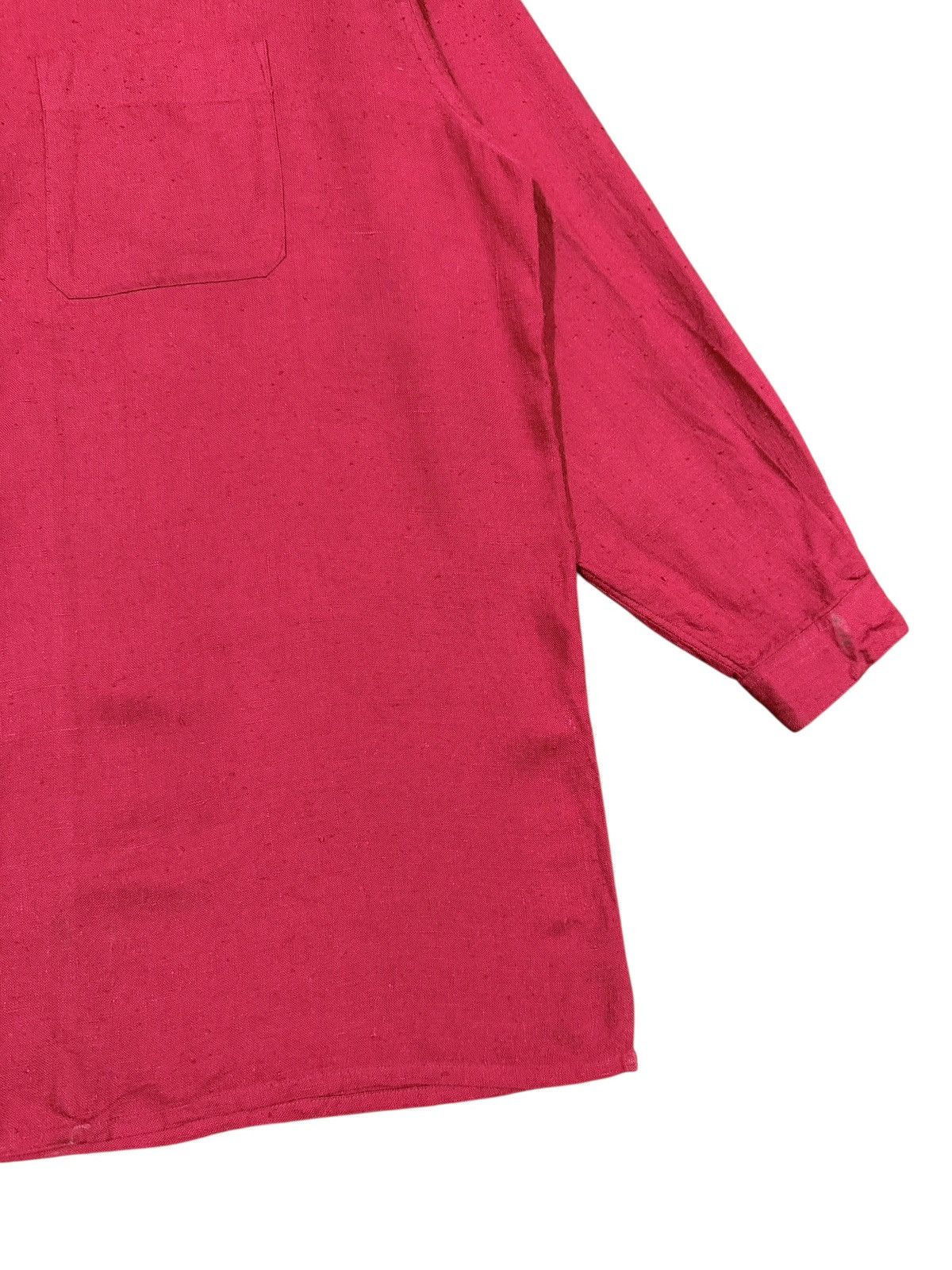 Yohji Yamamoto Vtg🔥80’s Workshop Yohji Yamamoto Cotton Linen Red Button Ups Size US XL / EU 56 / 4 - 10 Thumbnail