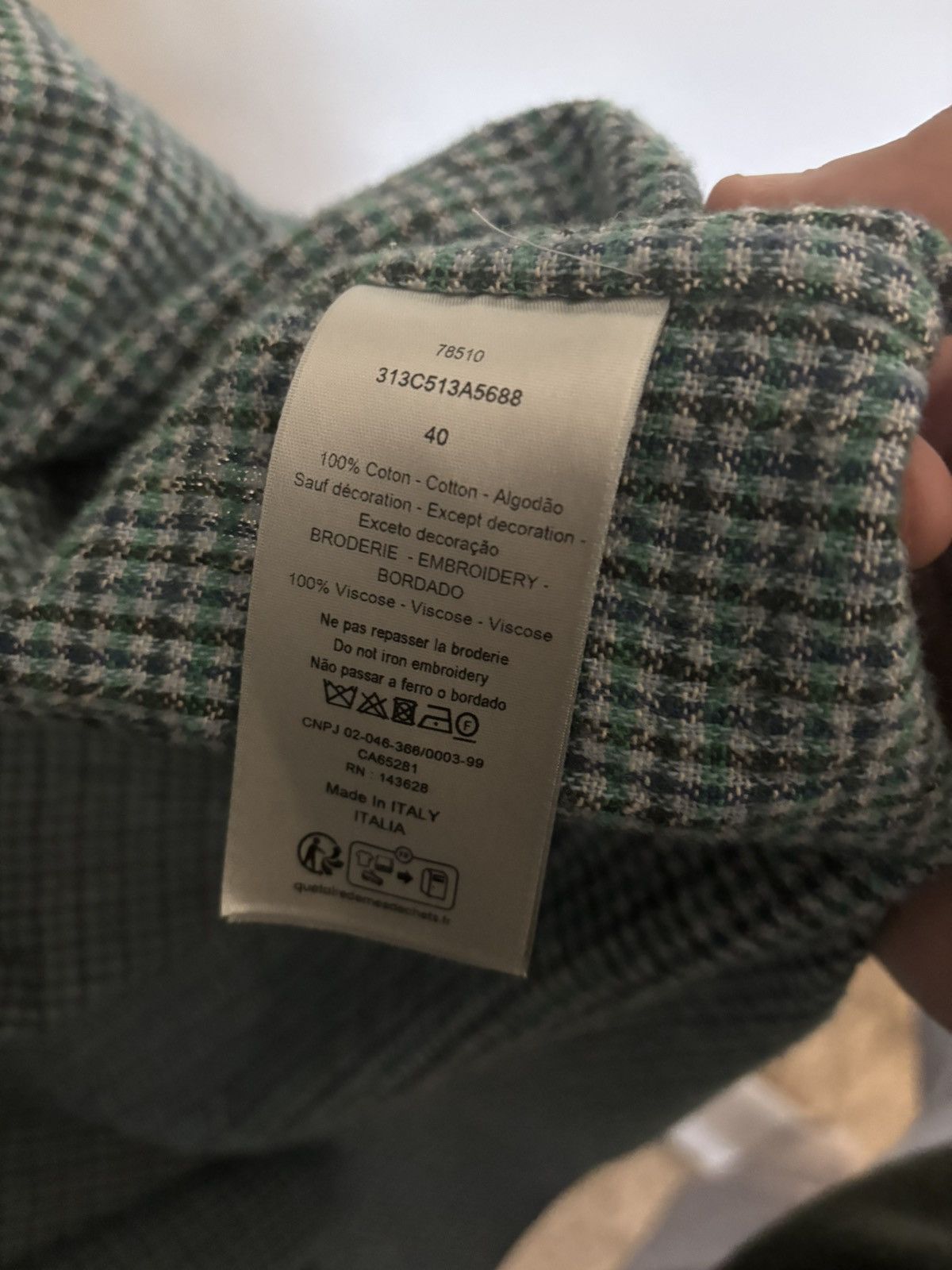 Dior Dior Knit Button Down Blue/Green - Large Size US M / EU 48-50 / 2 - 5 Thumbnail