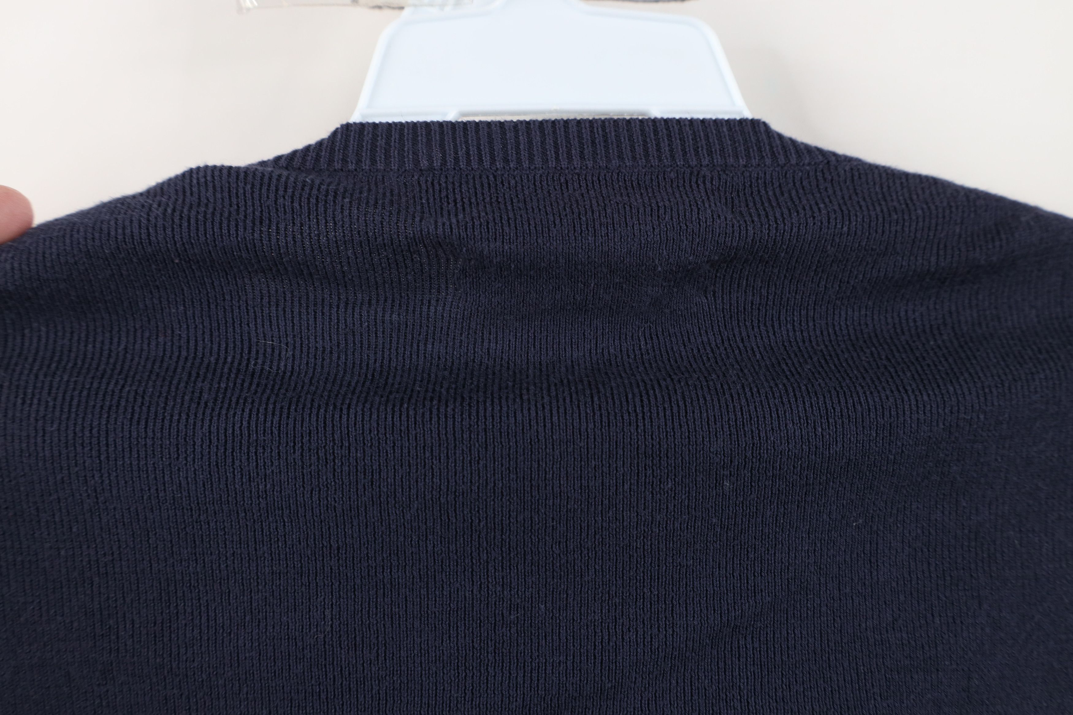 Ralph Lauren Vintage 90s Ralph Lauren Cotton Knit V-Neck Sweater Blue Size US M / EU 48-50 / 2 - 10 Thumbnail