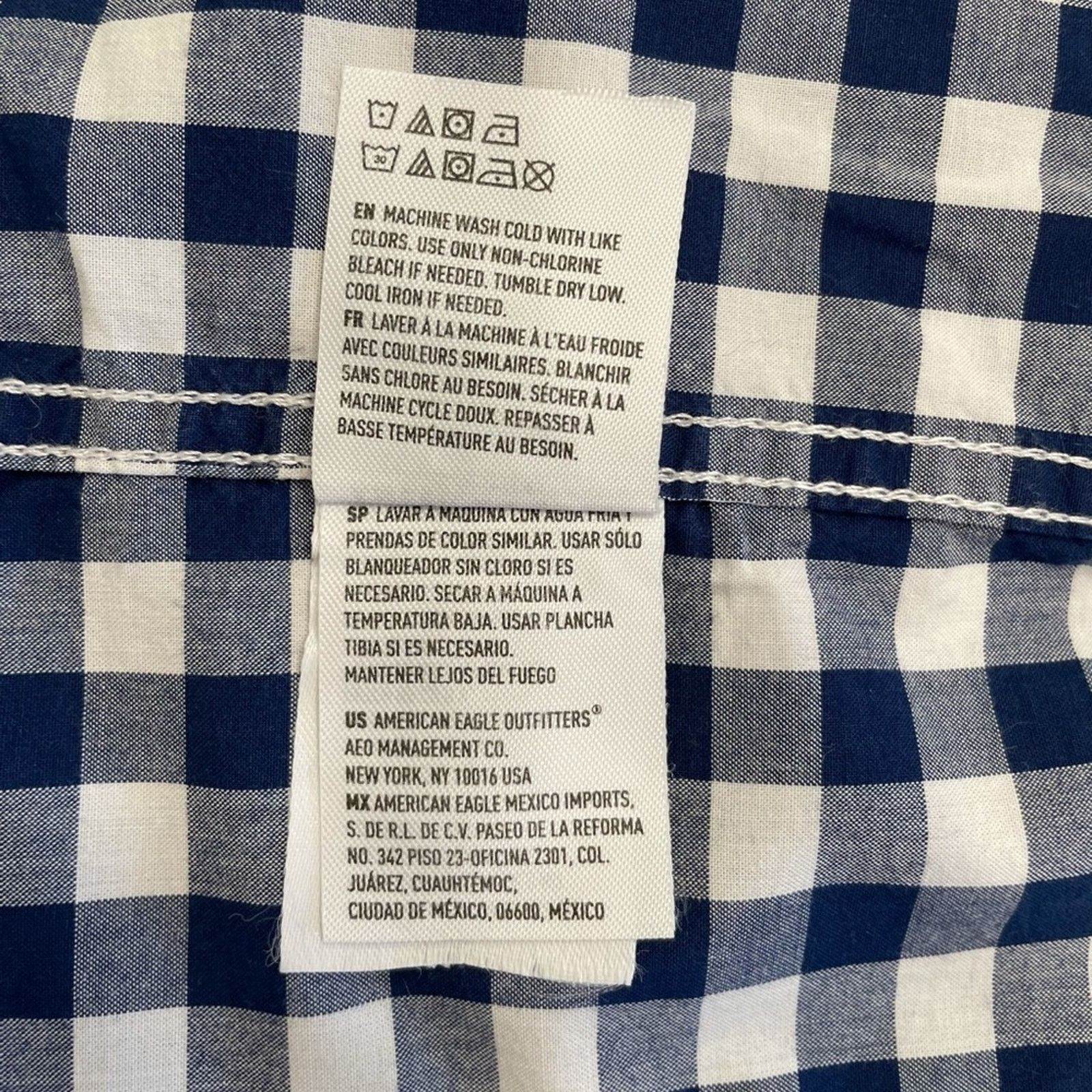 American Eagle Outfitters American Eagle Outfitters Plaid Poplin Button Down Shirt XS Size US XS / EU 42 / 0 - 7 Thumbnail