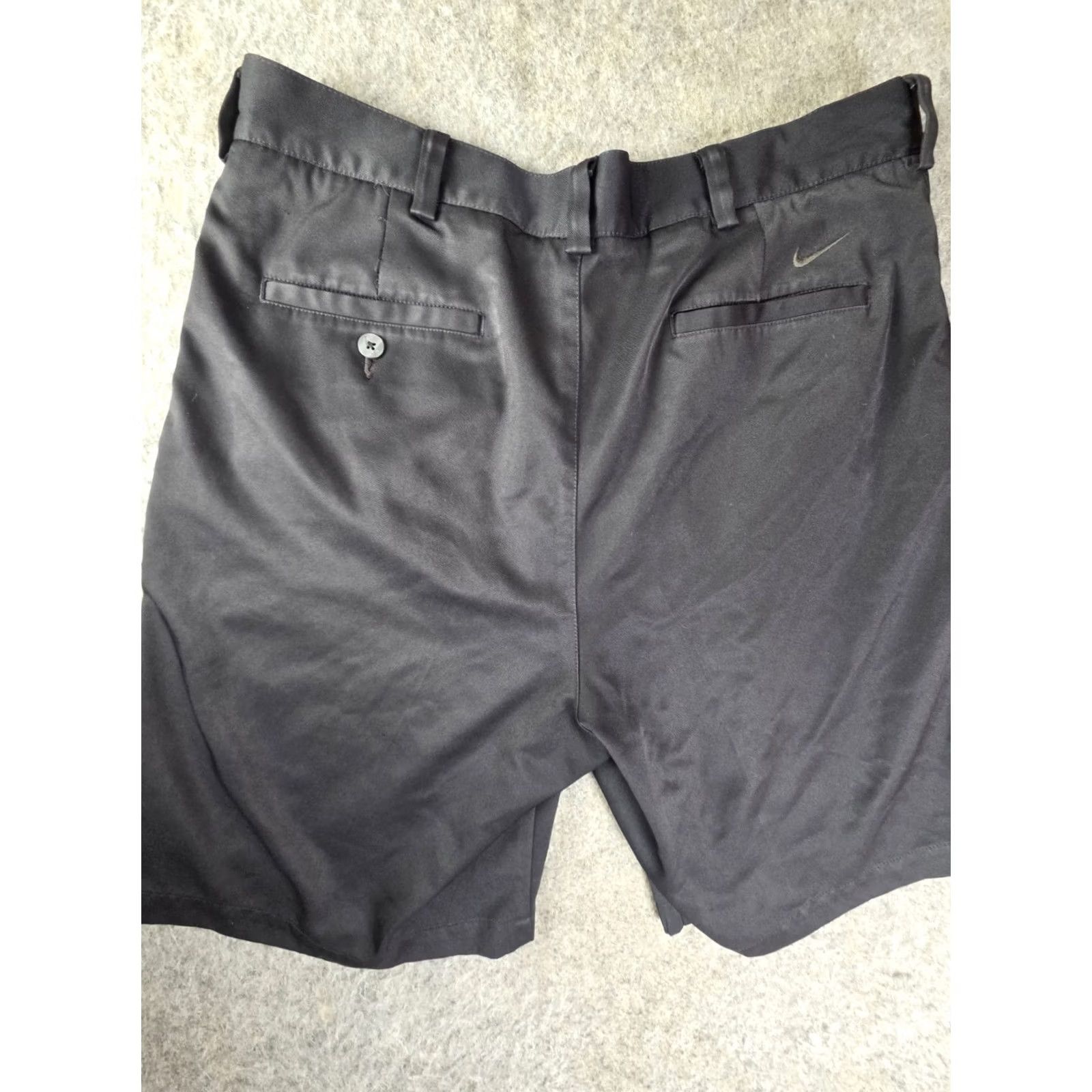 Nike Nike Golf Shorts Mens 34 Black Chino Pleated Regular Inseam 10 in Pockets Sports Classic Logo Size US 34 / EU 50 - 4 Thumbnail