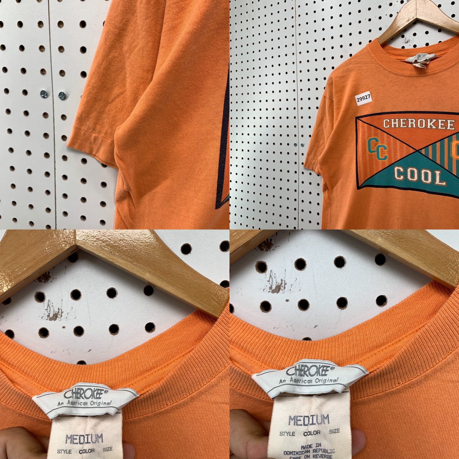 Cherokee VINTAGE Cherokee Shirt Mens M Orange 90s Made USA Cotton Crew Neck Short Sleeve T-Shirt Size US M / EU 48-50 / 2 - 8 Thumbnail