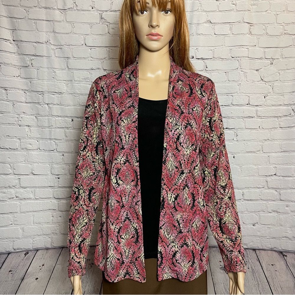 JM Collection JM Collection Layered Cardigan With Attached Top Size M Pet Size M / US 6-8 / IT 42-44 - 1 Thumbnail