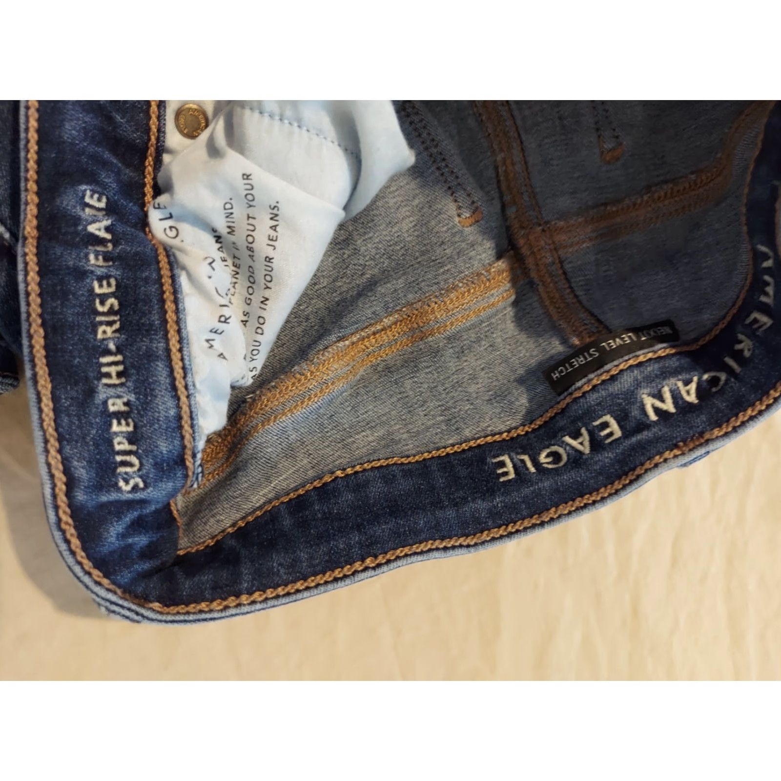 American Eagle Outfitters Womens American Eagle Outfitters Jeans 8 Short Denim Cotton Flared Blue Size 30" / US 8 / IT 44 - 5 Thumbnail