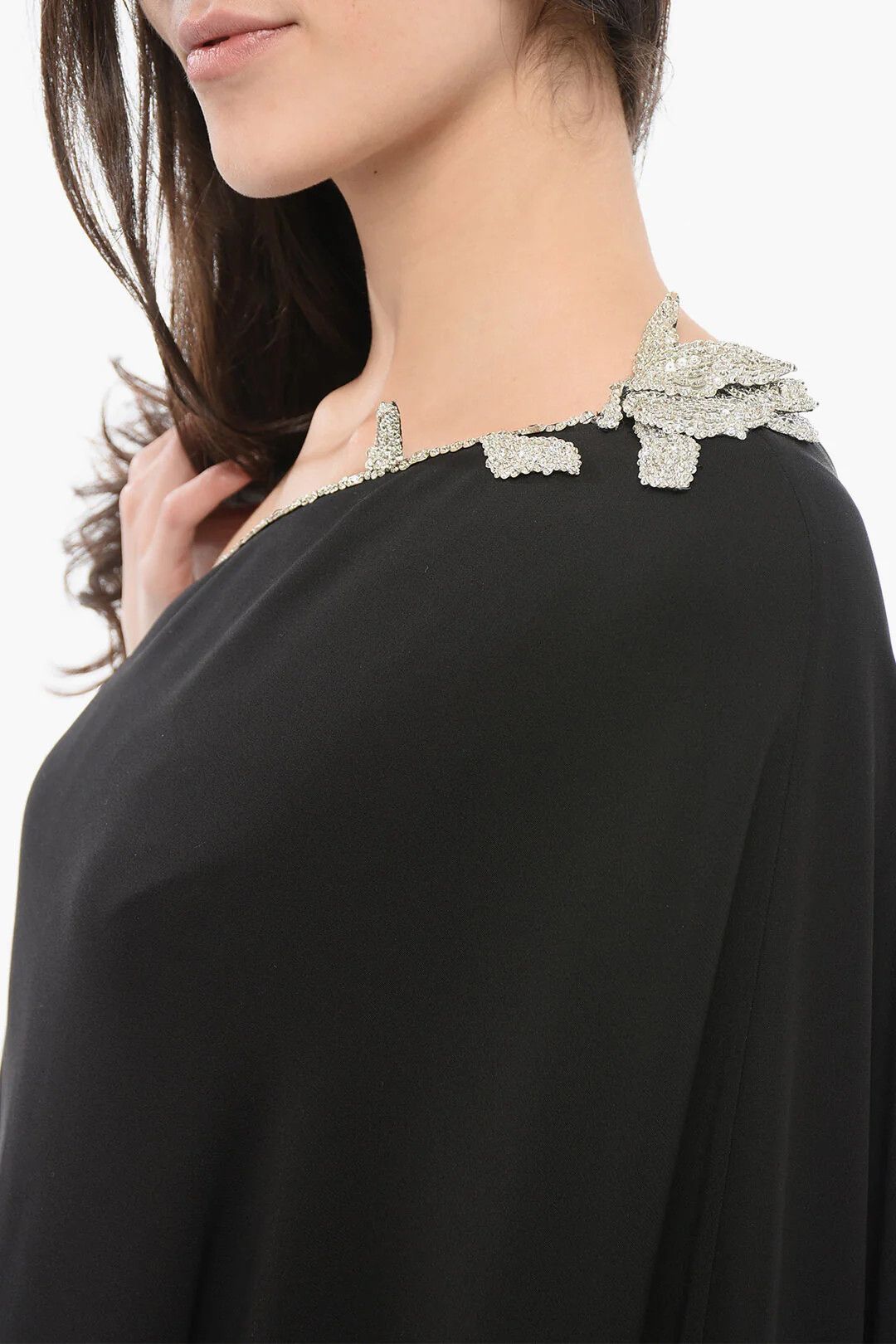 Valentino og1mm0426 Silk One-Shoulder Dress in Black Size XS / US 0-2 / IT 36-38 - 3 Thumbnail