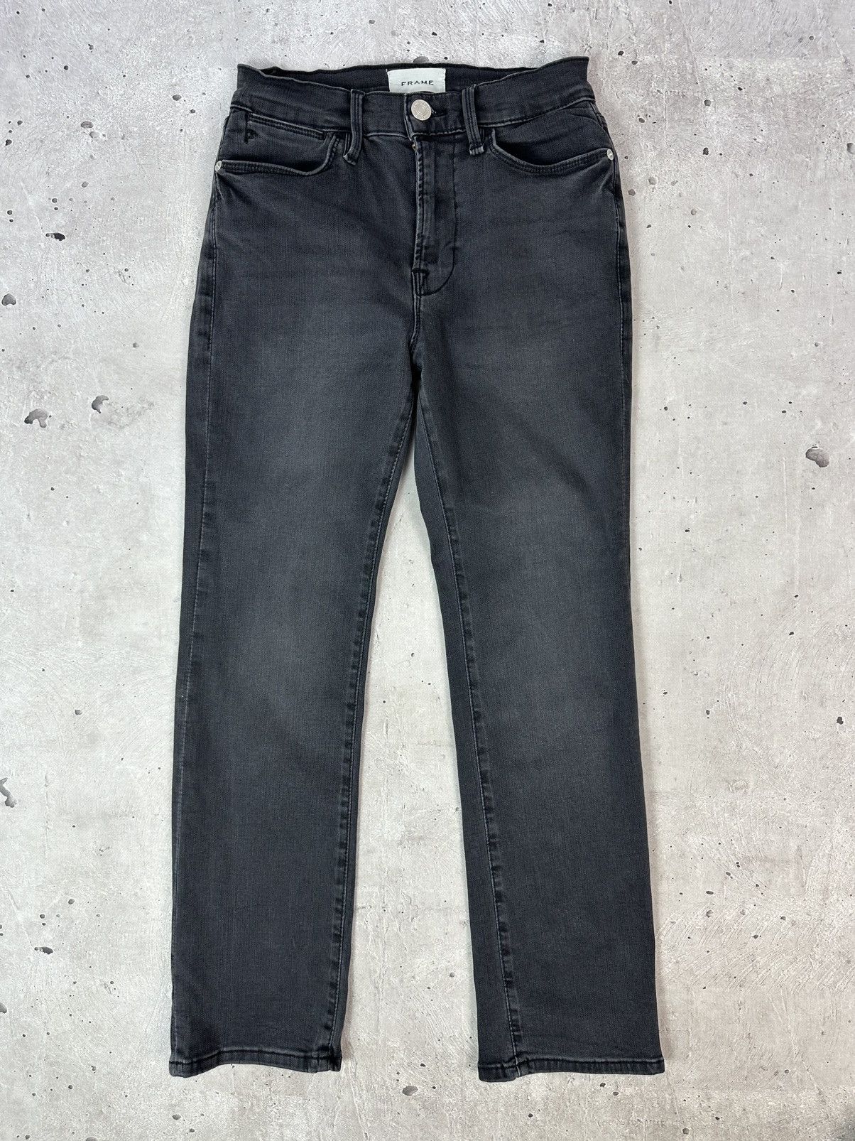 Frame Frame Le High Straight Black Washed Jeans Size 27" / US 4 / IT 40 - 1 Thumbnail