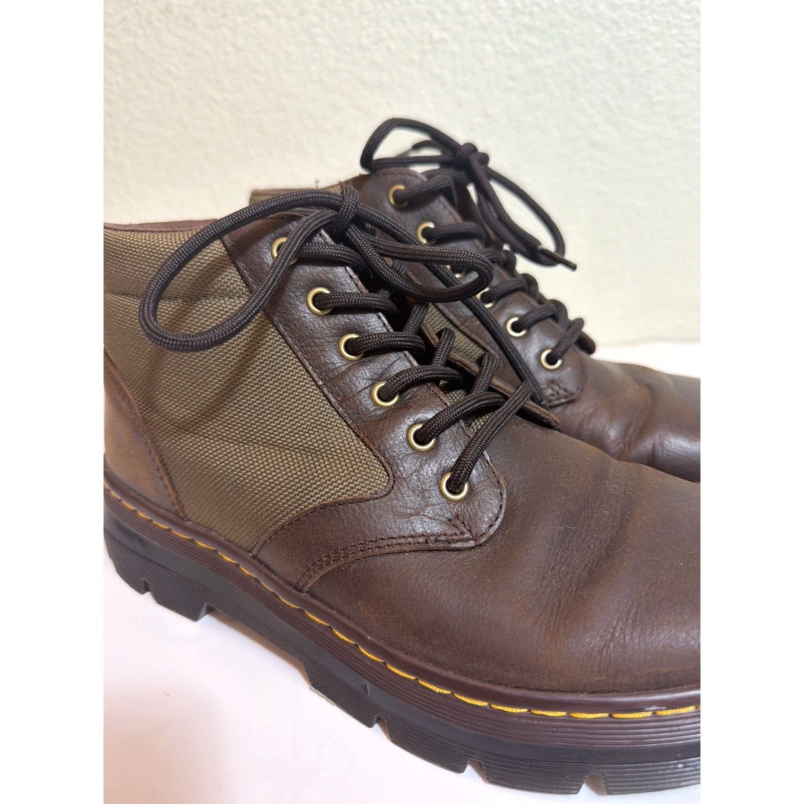 Dr. Martens Dr. Martens Men Bonny II Boots Ankle Brown Leather Round Toe Lace Up Casual Fashion 7 M Mens Boots Size US 7 / EU 40 - 3 Thumbnail