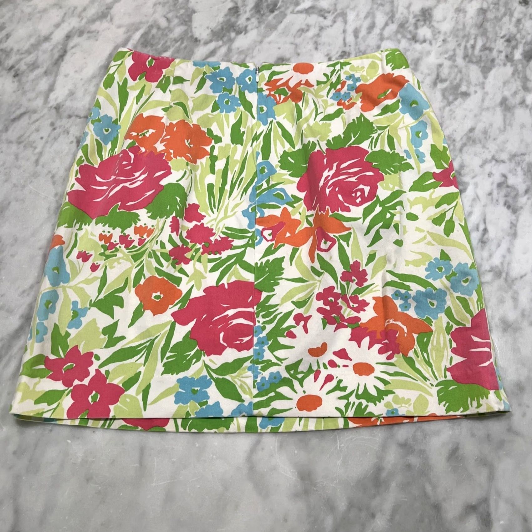 Ralph Lauren Lauren Ralph Lauren Skirt Women’s 8 Floral Back Zipper Cotton Spandex Short Multicolor Size 30" / US 8 / IT 44 - 3 Thumbnail