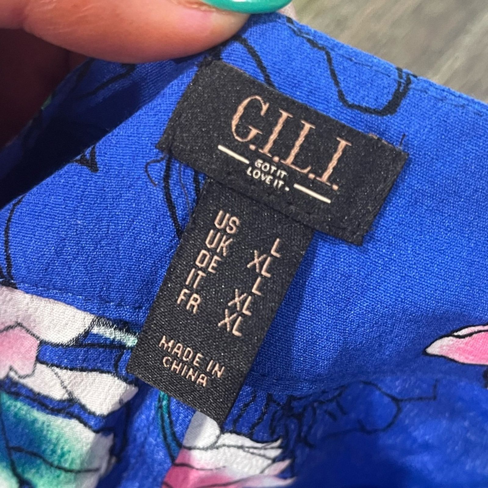 Vintage G.I.L.I. Printed Floral Duster Cardigan Open Front Sz L Size L / US 10 / IT 46 - 8 Thumbnail