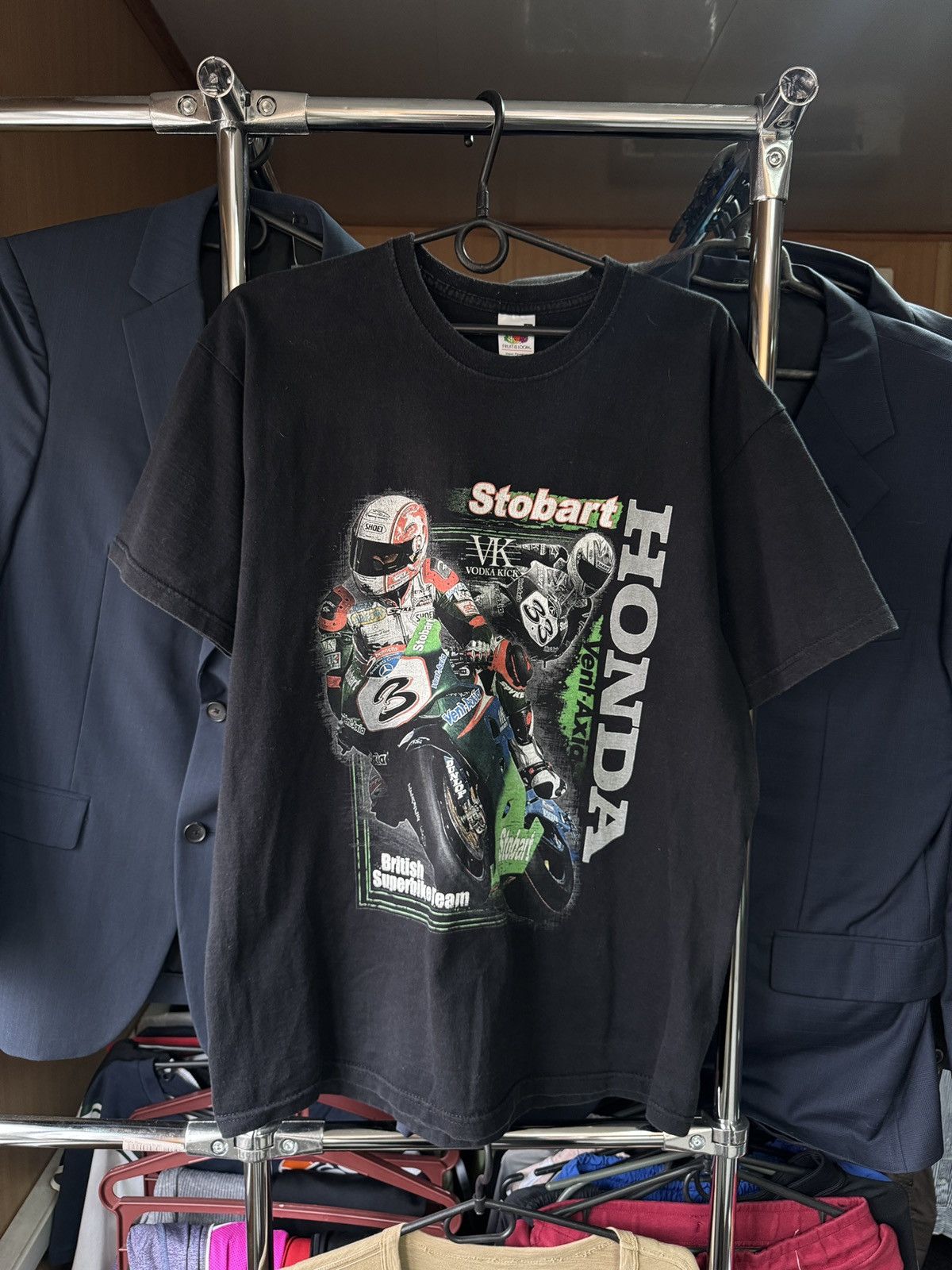 Honda × Vintage Mens Vintage Honda Racing T-shirt tee y2k rare tee stobart Size US L / EU 52-54 / 3 - 1 Thumbnail