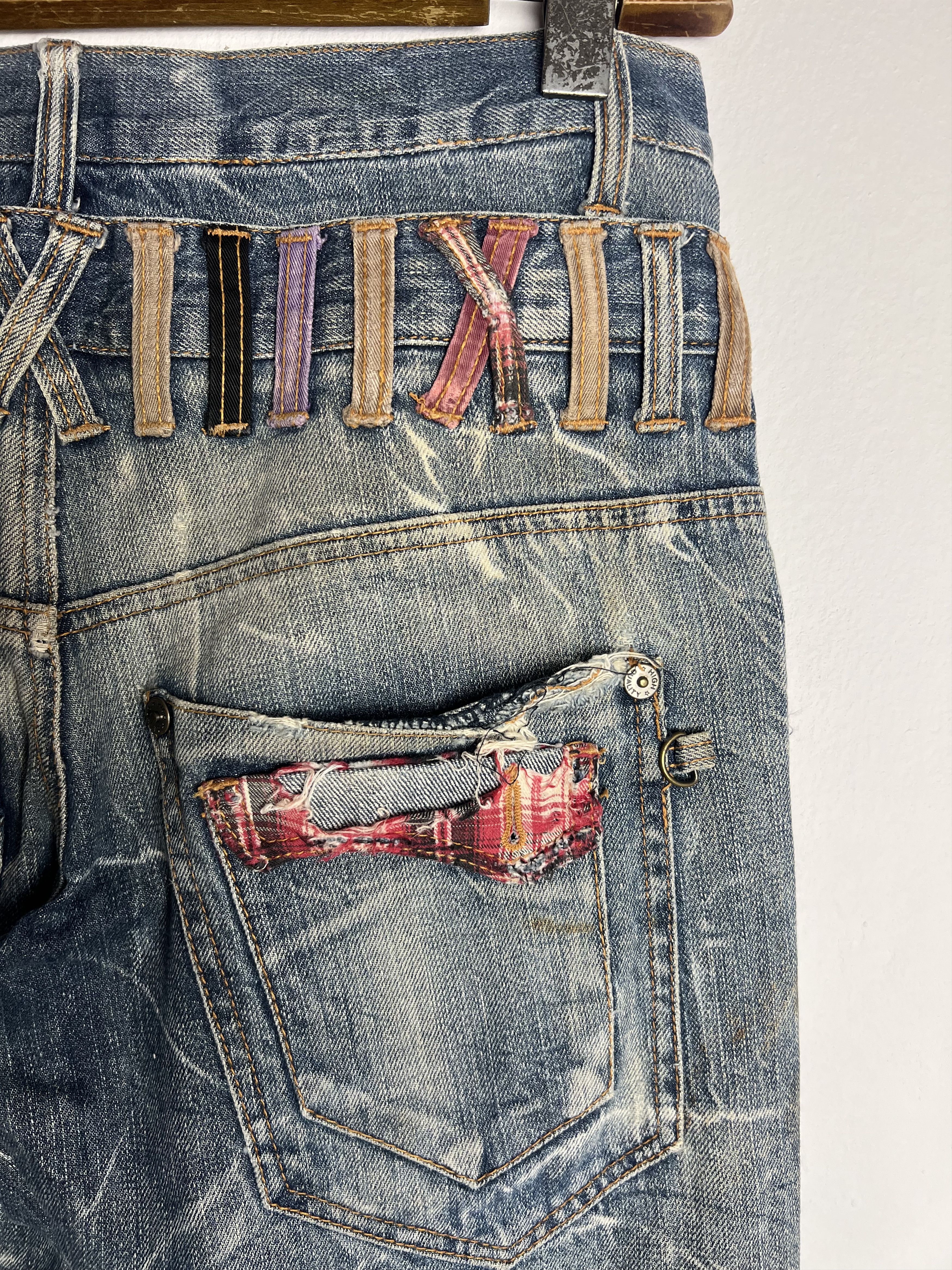 Unsound Rags Nylaus Double Waist Distressed Clawmark Denim Jeans Size US 30 / EU 46 - 12 Thumbnail