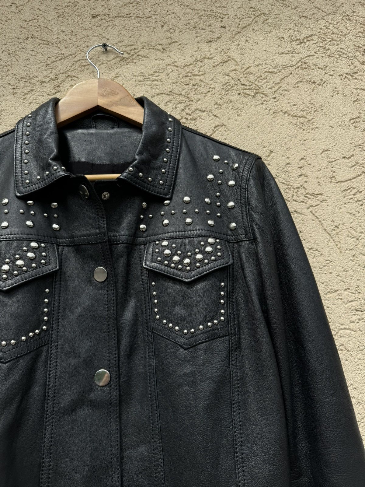 Hedi Slimane Vintage Real Soft Leather Rivets Jacket Size US M / EU 48-50 / 2 - 4 Thumbnail