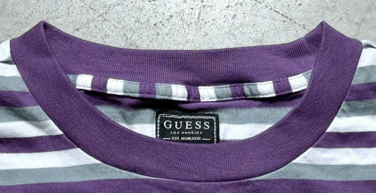 Guess × Vintage Guess Jeans Los Angeles Purple Striped Shirt sz LlS Size US S / EU 44-46 / 1 - 3 Thumbnail