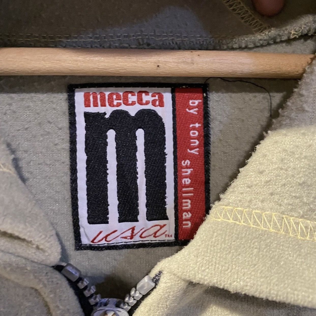 Mecca × Vintage Mecca Usa Vintage Big Logo Embroidered Zipper Hoodies Size US XL / EU 56 / 4 - 15 Thumbnail