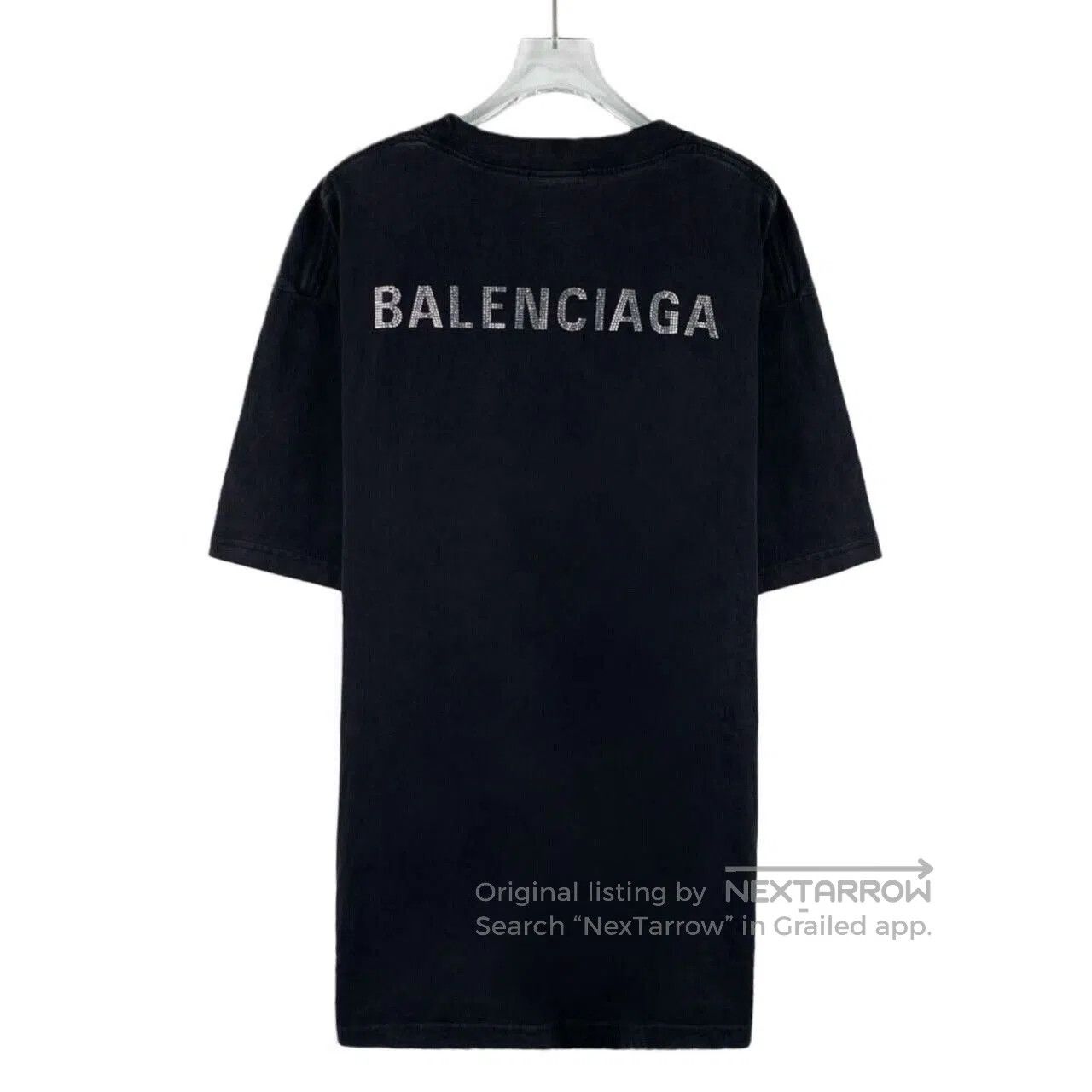 Balenciaga balenciaga black logo crystal cotton t-shirt. Size US XS / EU 42 / 0 - 2 Thumbnail