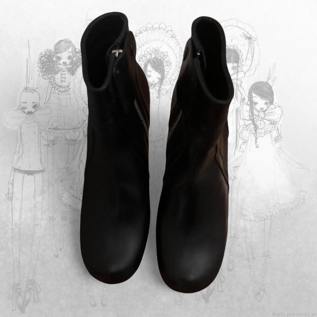 Rick Owens Rick Owens black leather wedge boots Size US 10.5 / IT 40.5 - 3 Thumbnail