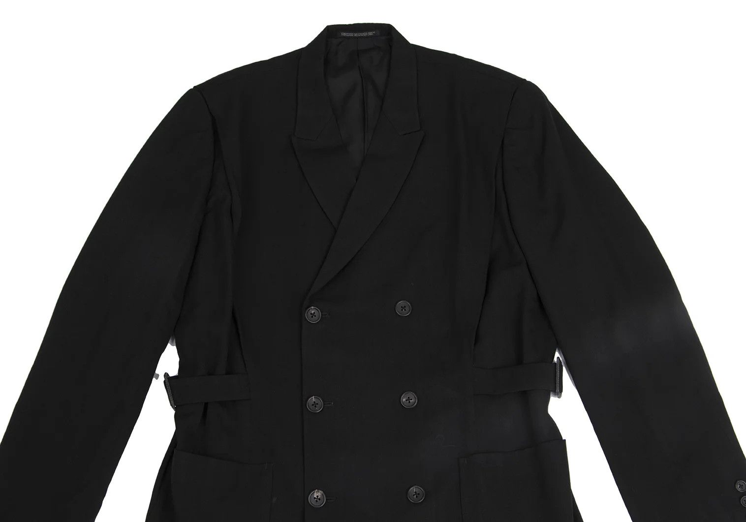 Yohji Yamamoto Yohji Yamamoto Wool Gabardine Jacket Black M Size US M / EU 48-50 / 2 - 2 Thumbnail